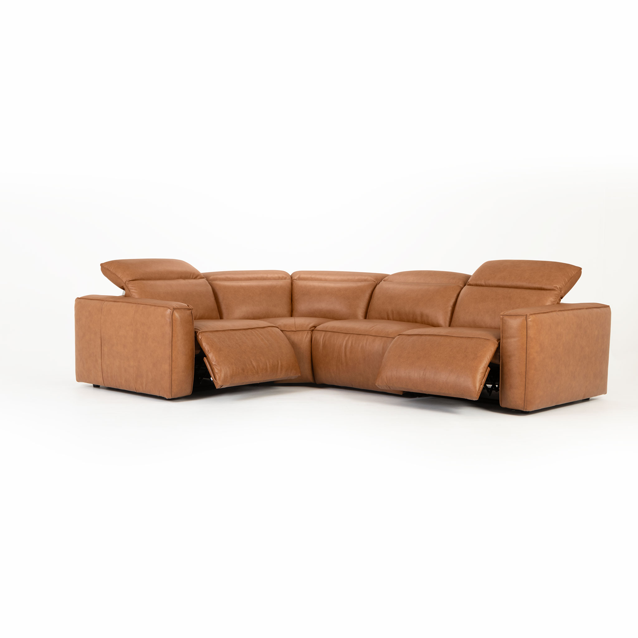 Gianni 4 Seater Corner Modular Recliner Sofa, Leather