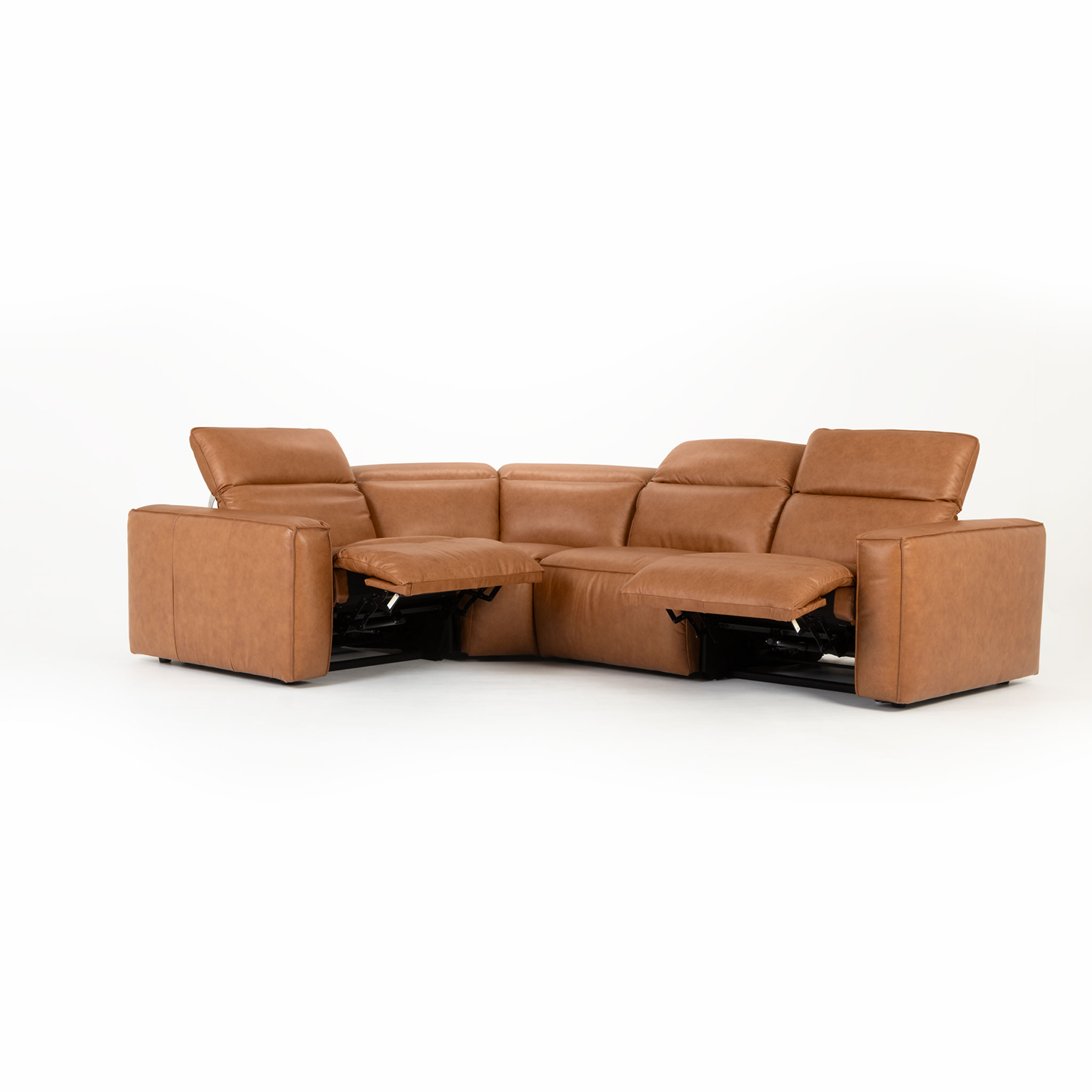 Gianni 4 Seater Corner Modular Recliner Sofa, Leather