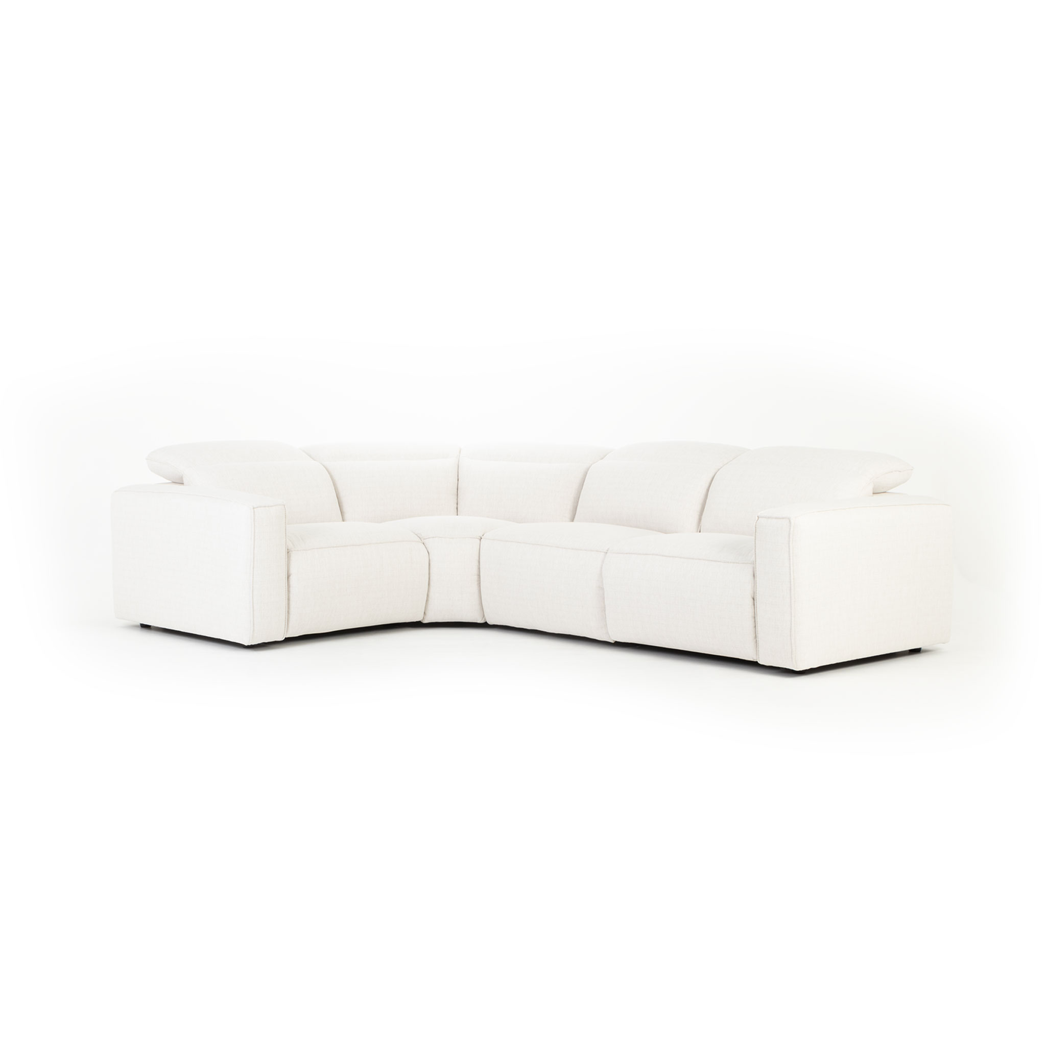 Gianni 4 Seater Corner Modular Recliner Sofa, Natural