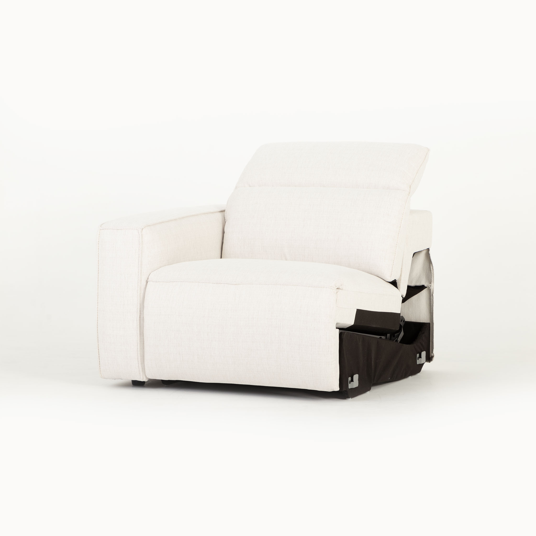 Gianni 4 Seater Corner Modular Recliner Sofa, Natural