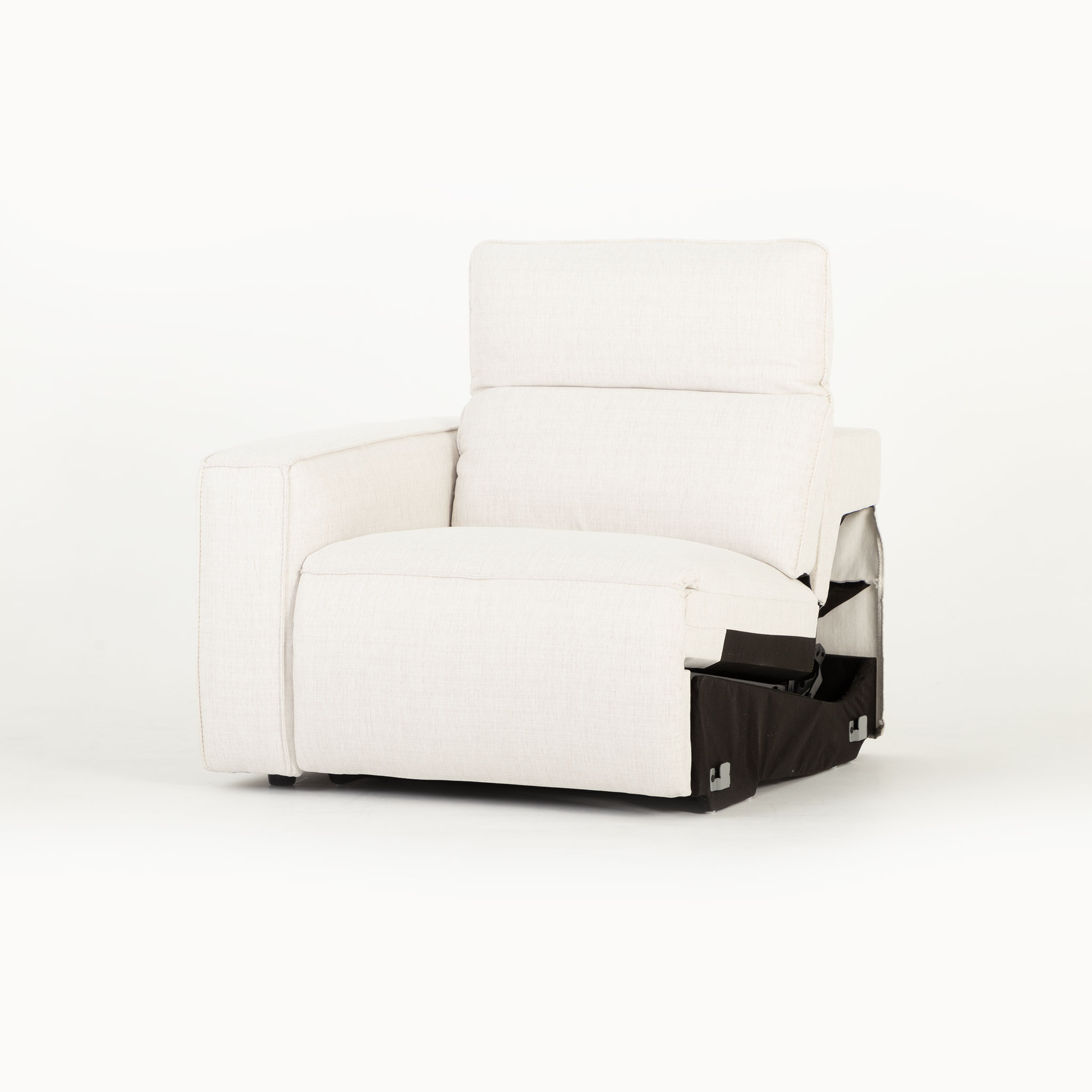 Gianni 4 Seater Corner Modular Recliner Sofa, Natural