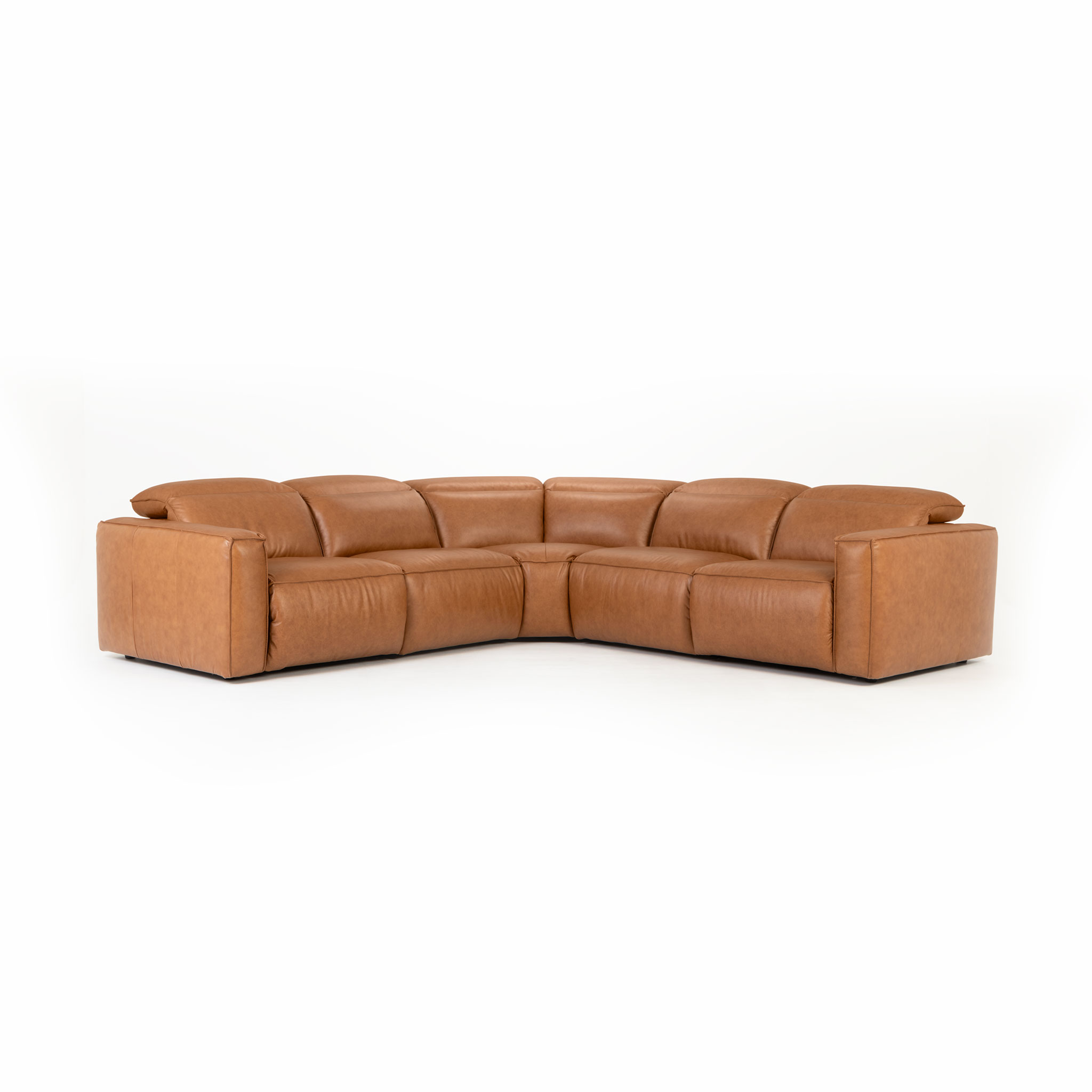 Gianni 5 Seater Corner Modular Recliner Sofa, Leather