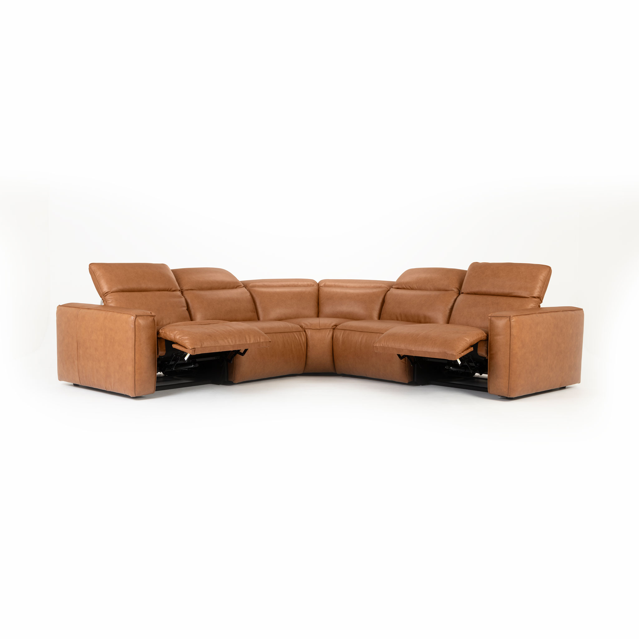 Gianni 5 Seater Corner Modular Recliner Sofa, Leather