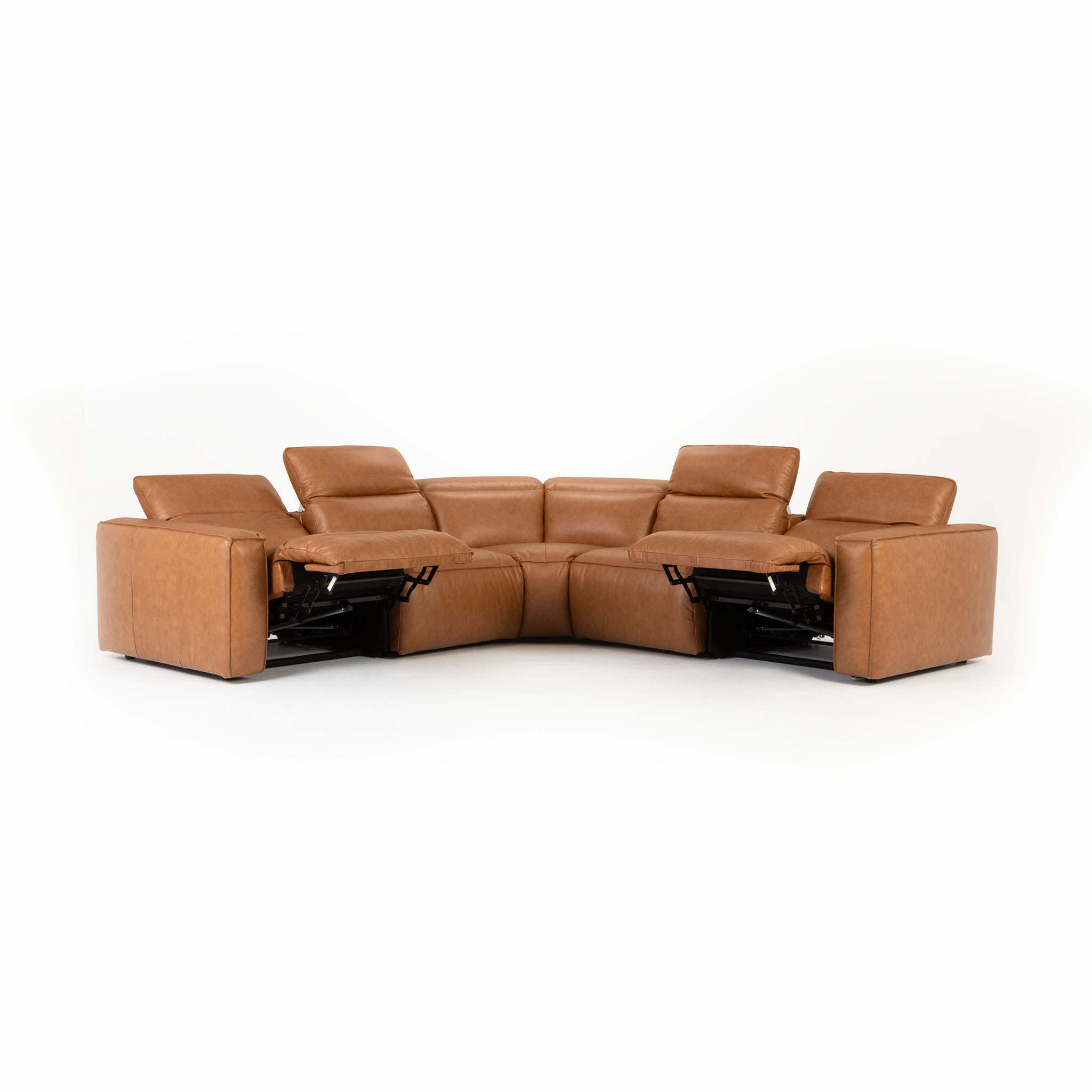 Gianni 5 Seater Corner Modular Recliner Sofa, Leather