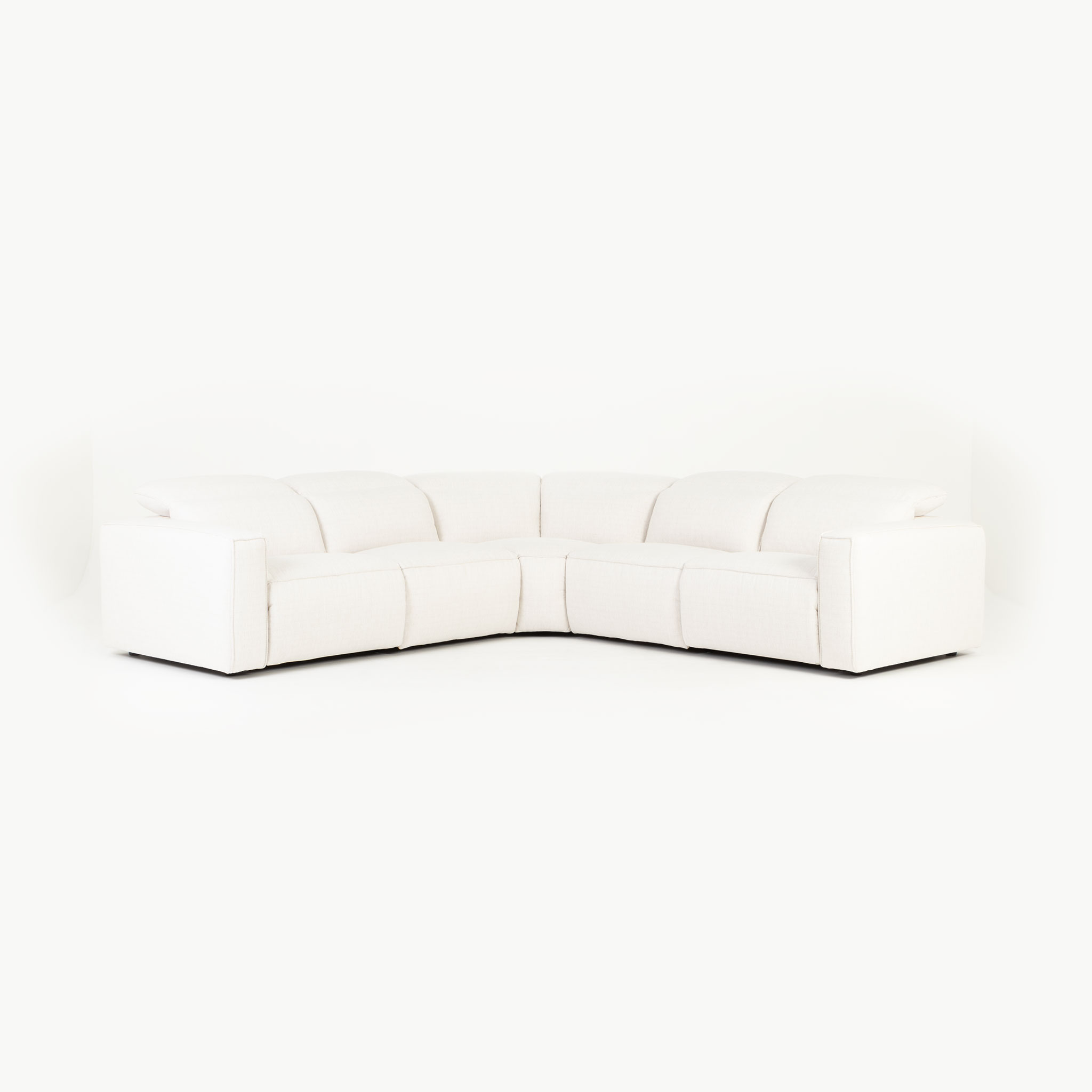 Gianni 5 Seater Corner Modular Recliner Sofa, Natural