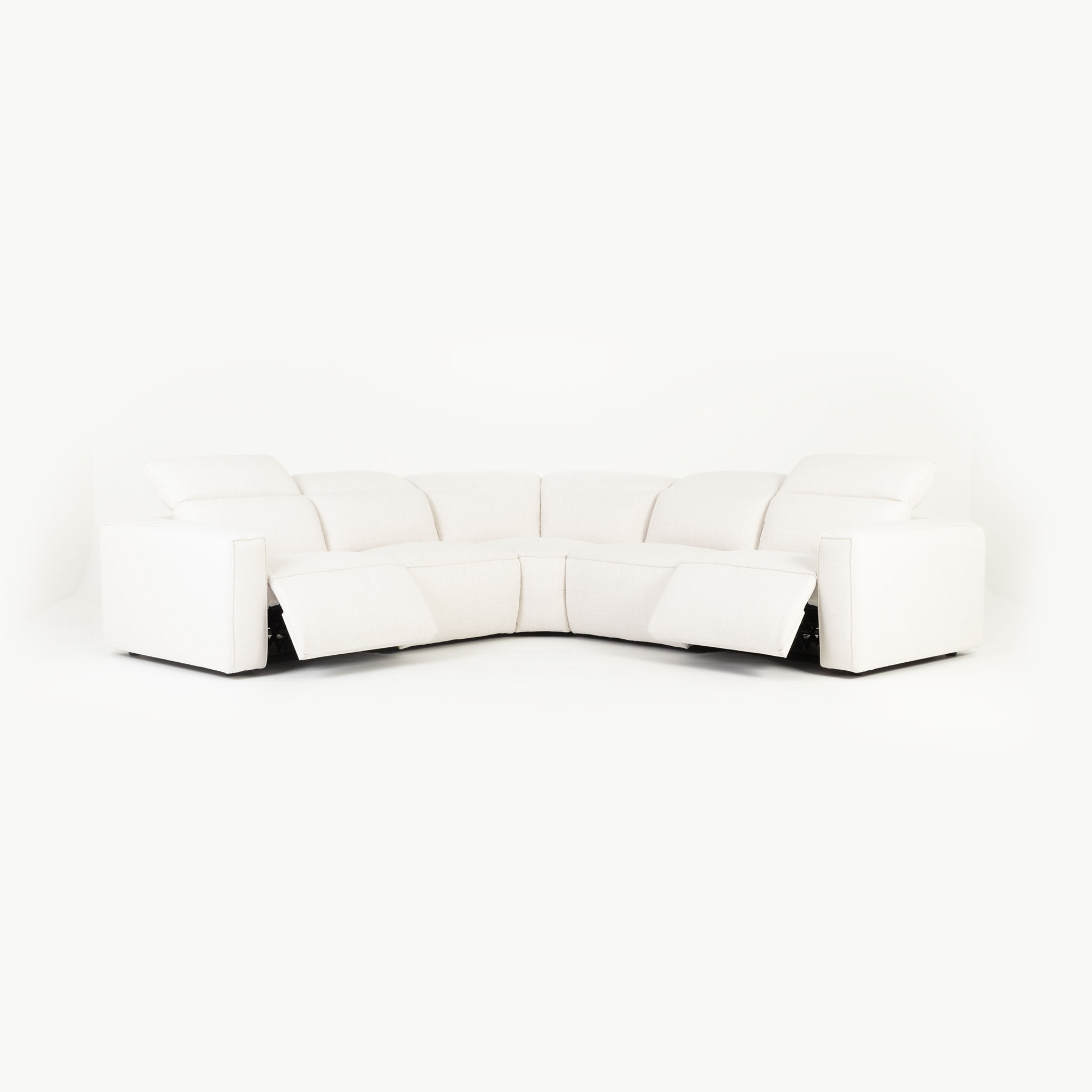 Gianni 5 Seater Corner Modular Recliner Sofa, Natural