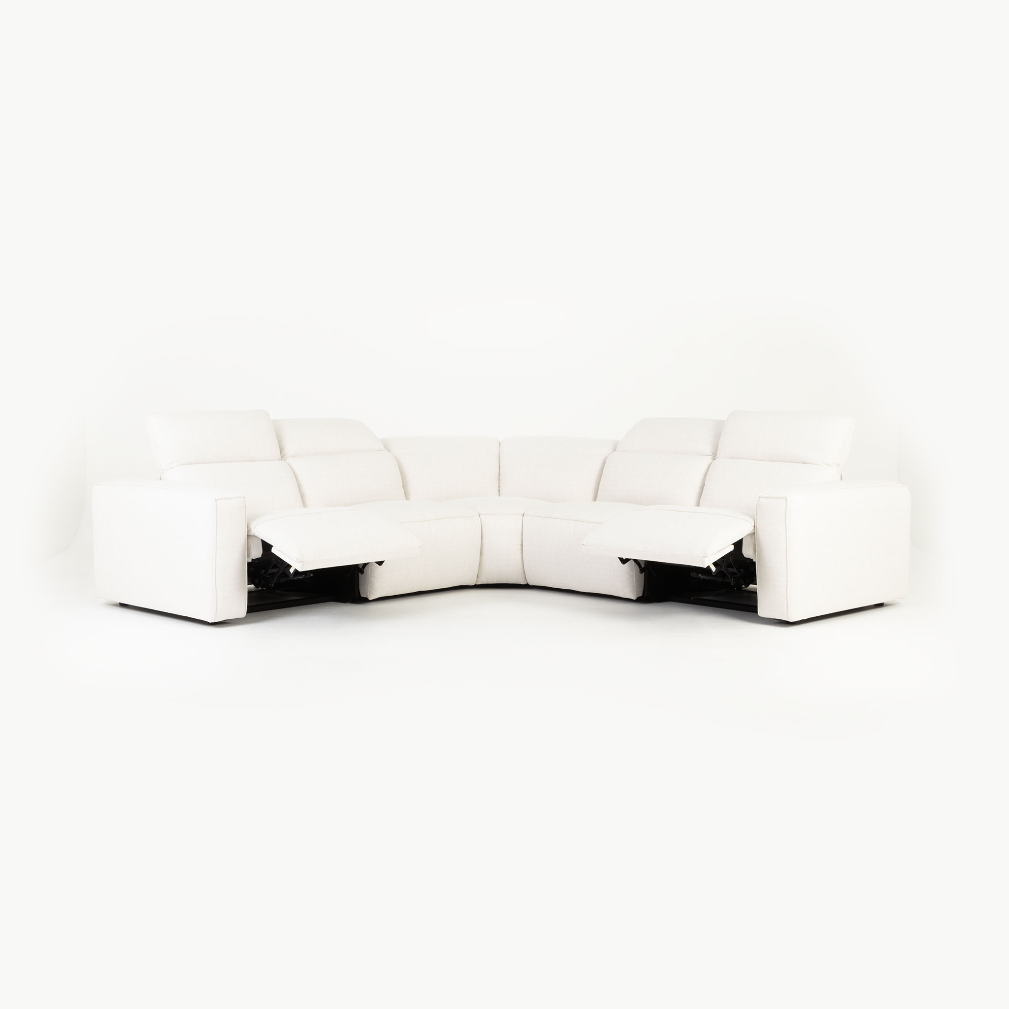 Gianni 5 Seater Corner Modular Recliner Sofa, Natural