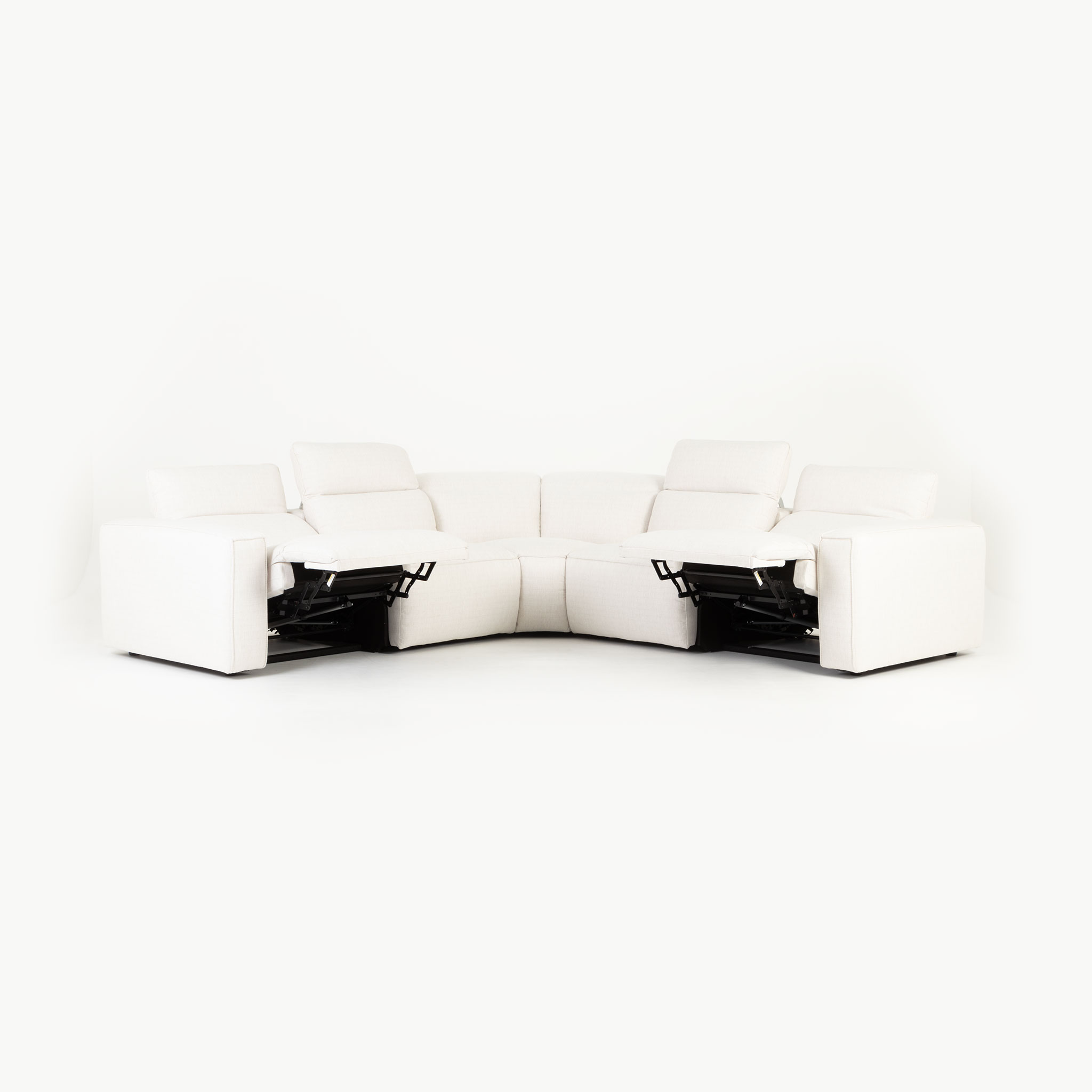 Gianni 5 Seater Corner Modular Recliner Sofa, Natural