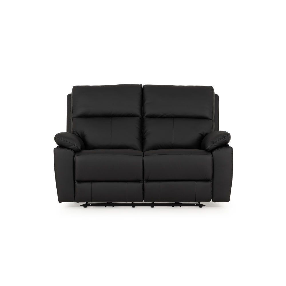 Gracey 3 Seater Electric Recliner + 2 Seater Leather Electric Recliner, Black