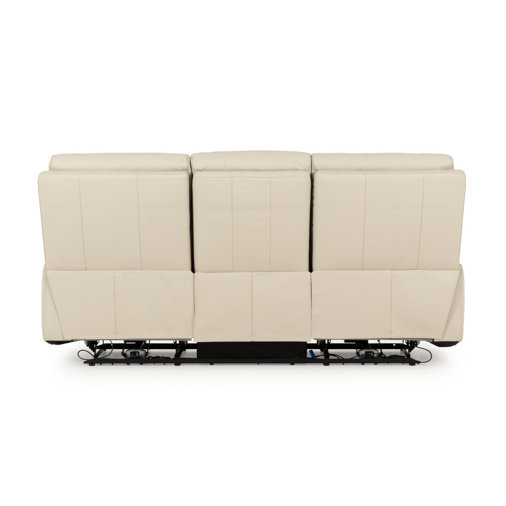 Gracey 3 Seater Electric Recliner + 2 Seater Leather Electric Recliner, Light Grey