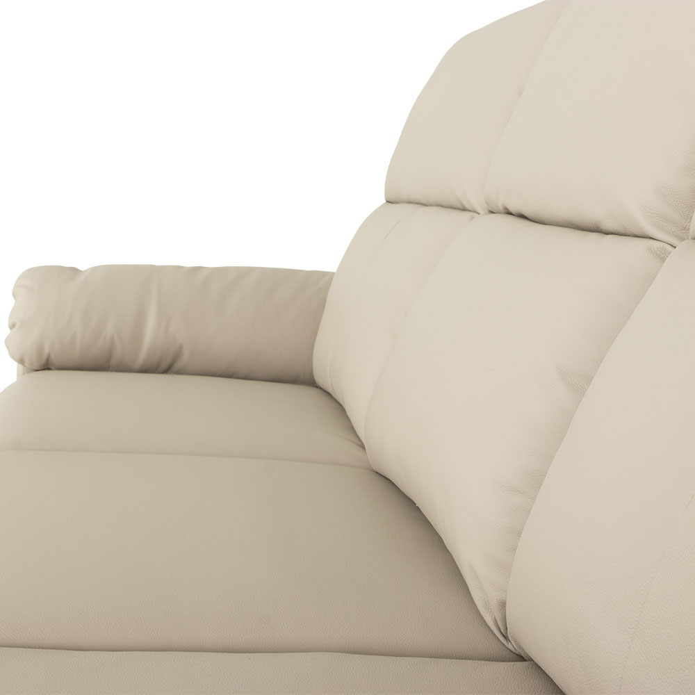 Gracey 3 Seater Electric Recliner + 2 Seater Leather Electric Recliner, Light Grey