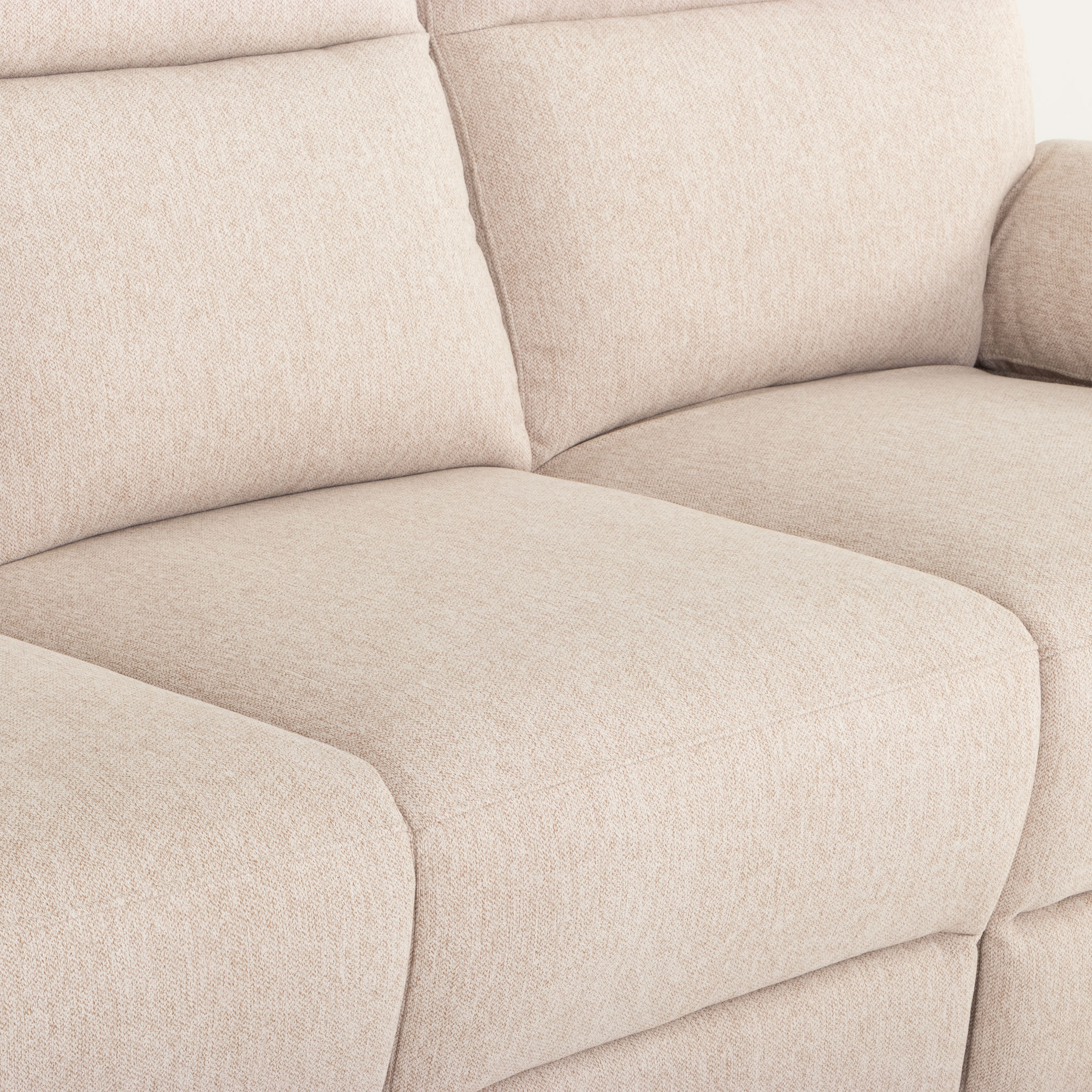 Gracey 3 Seater Electric Recliner + 2 Seater Fabric Electric Recliner, Taupe