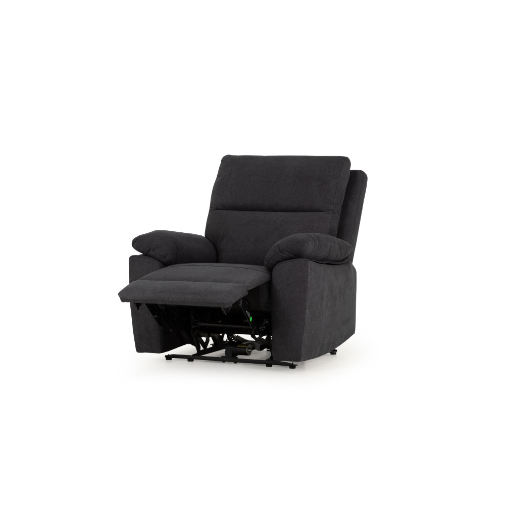Gracey 3 Seater Electric Recliner + 2 Fabric Electric Recliner Chairs, Charcoal