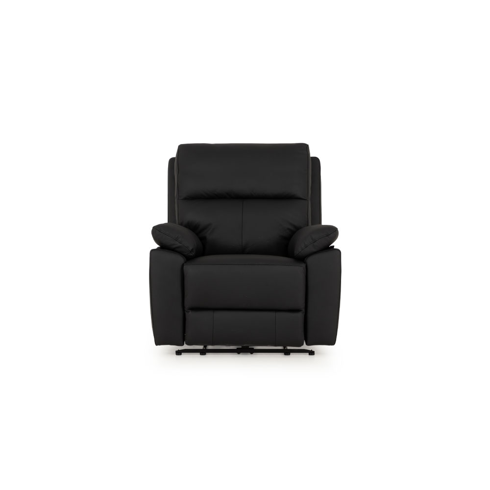 Gracey 2 Seater Electric Recliner + 2 Leather Electric Recliner Chairs, Black