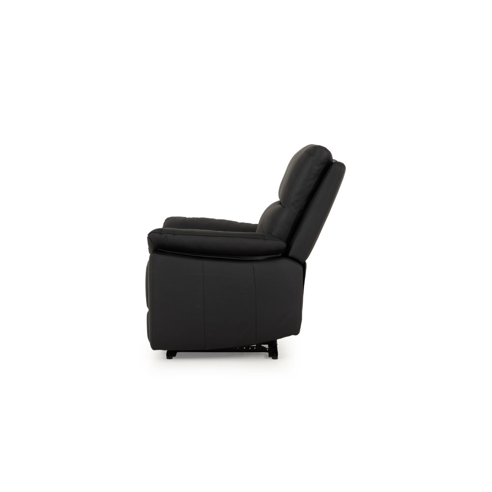 Gracey 2 Seater Electric Recliner + 2 Leather Electric Recliner Chairs, Black