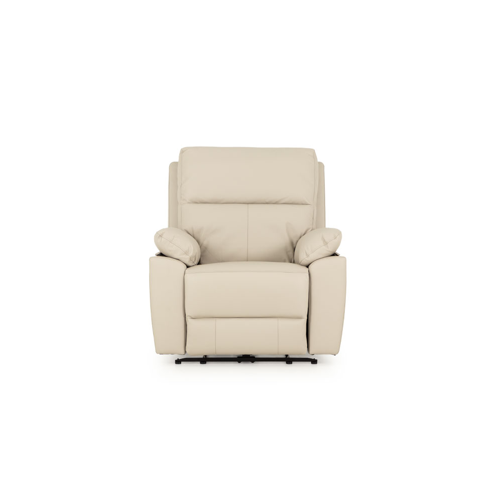Gracey 2 Seater Electric Recliner + 2 Leather Electric Recliner Chairs, Light Grey