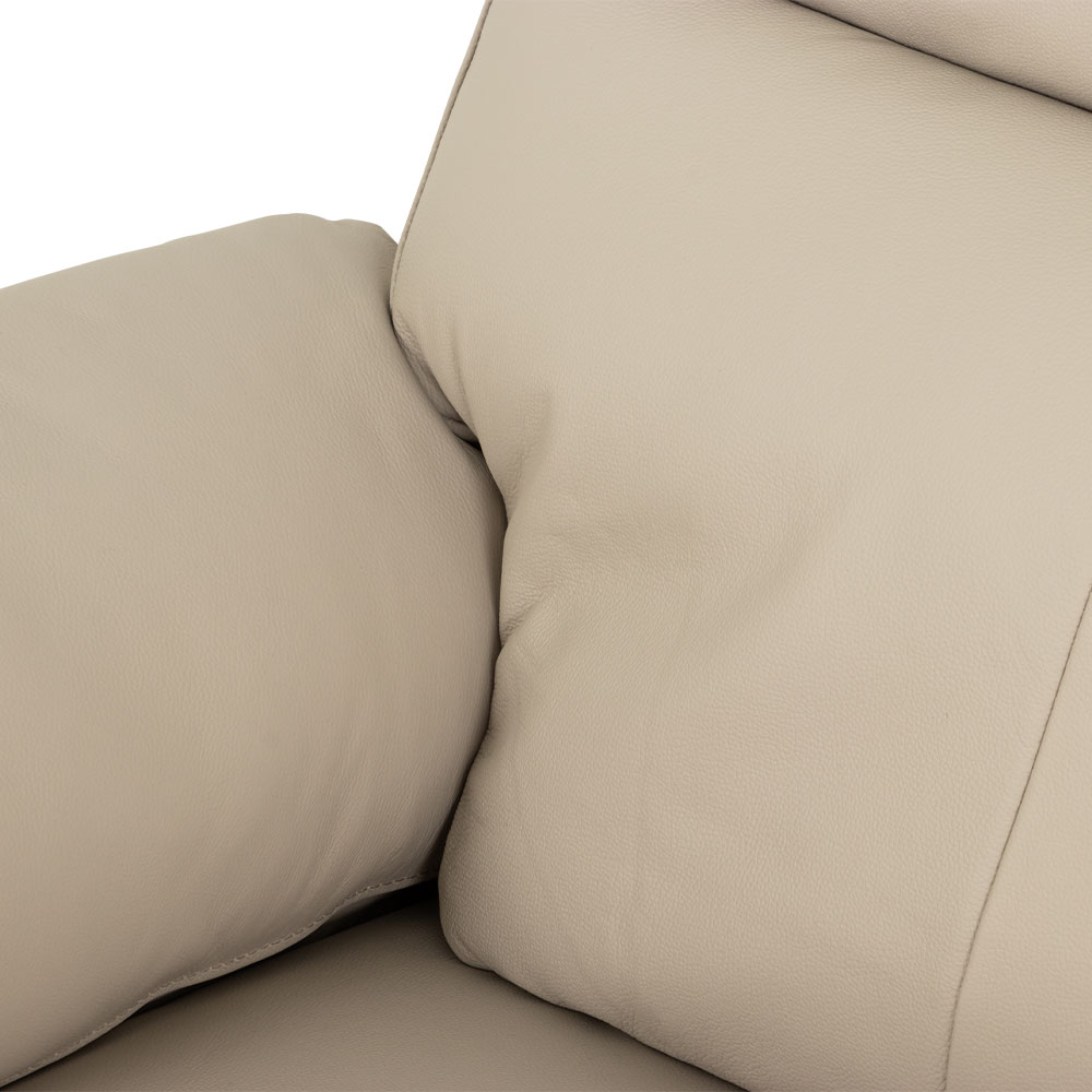 Gracey 2 Seater Electric Recliner + 2 Leather Electric Recliner Chairs, Light Grey