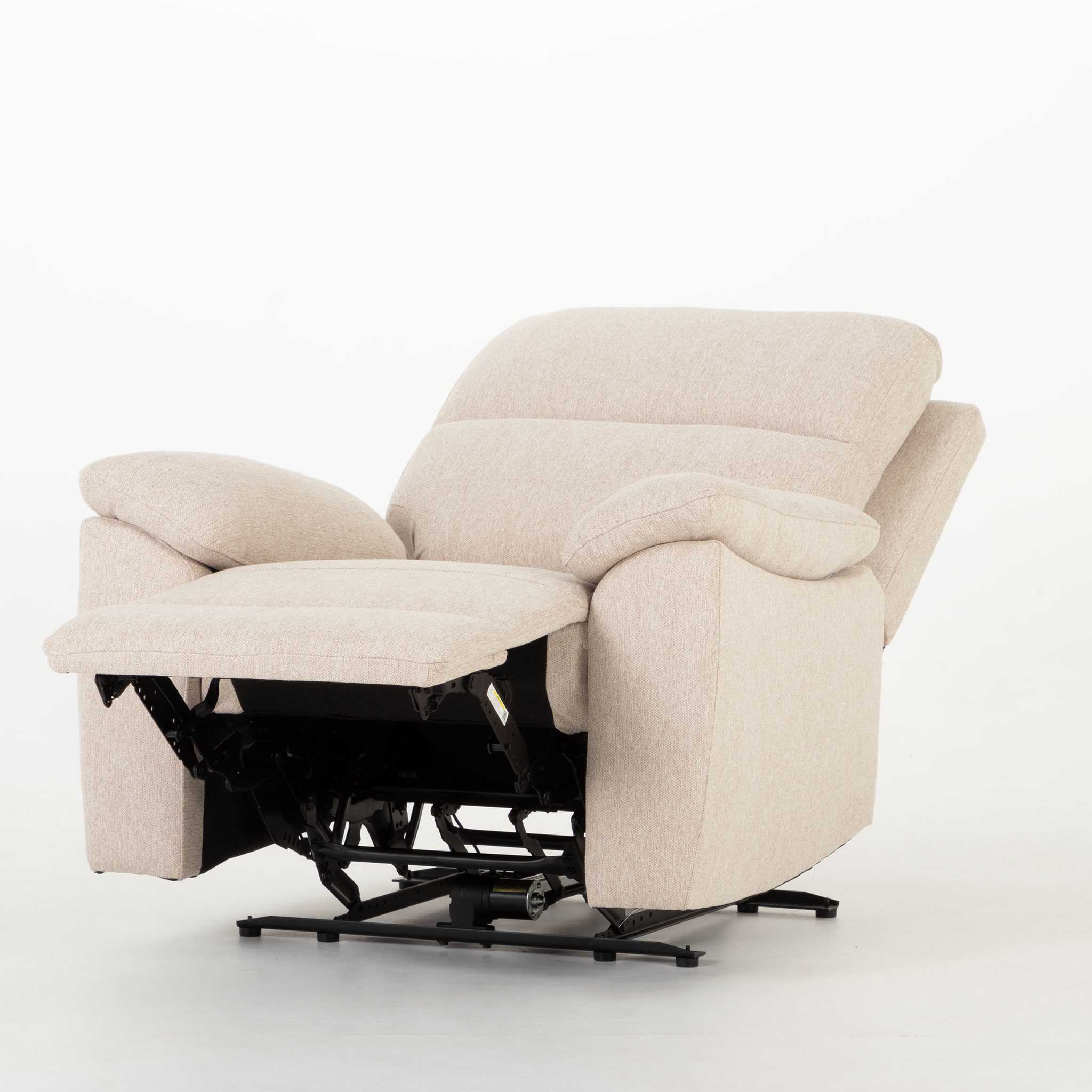 Gracey 3 Seater Electric Recliner + 2 Fabric Electric Recliner Chairs, Taupe