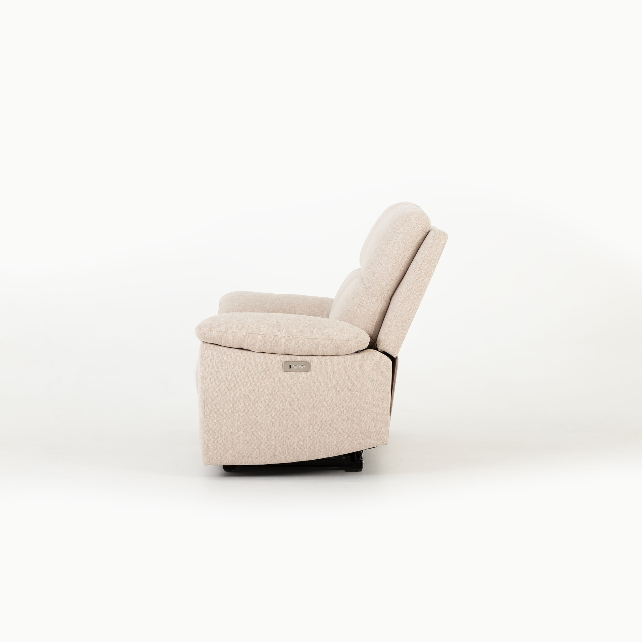 Gracey 2 Seater Electric Recliner + 2 Fabric Electric Recliner Chairs, Taupe