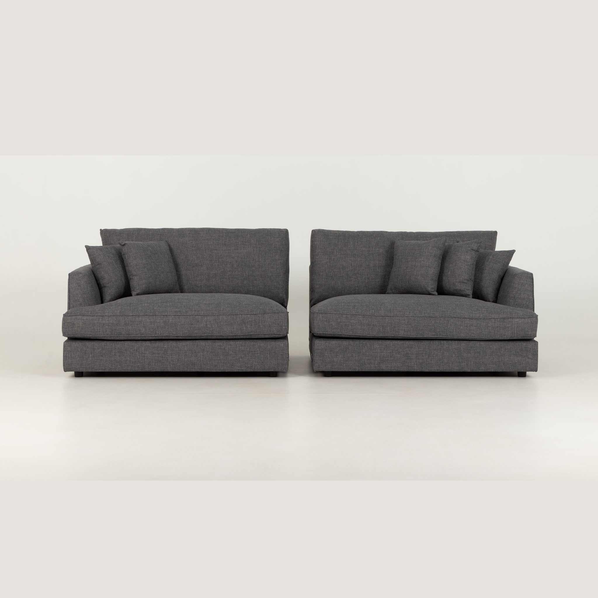 Hampshire Lounge Suite 4 Seater + Ottoman, Dark Grey