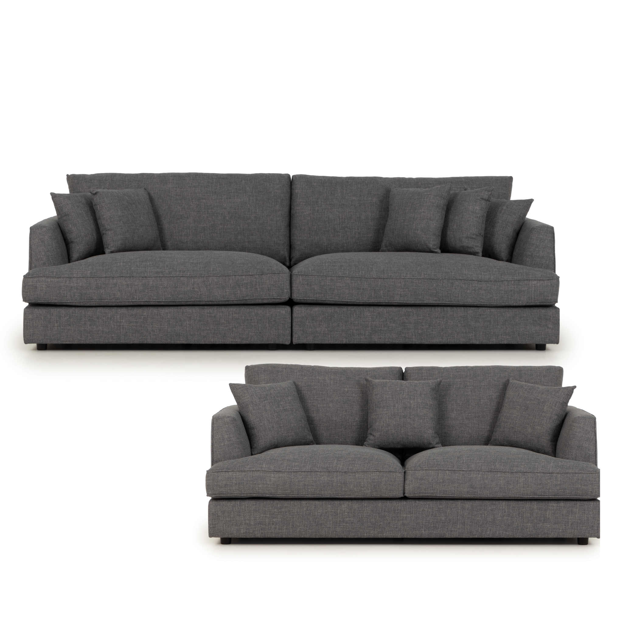 Hampshire Lounge Suite 4 Seater + 2.5 Seater, Dark Grey