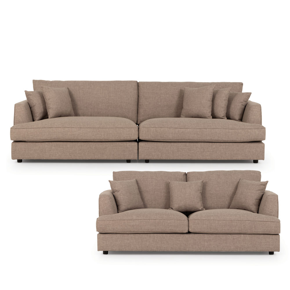 Hampshire Lounge Suite 4 Seater + 2.5 Seater, Taupe