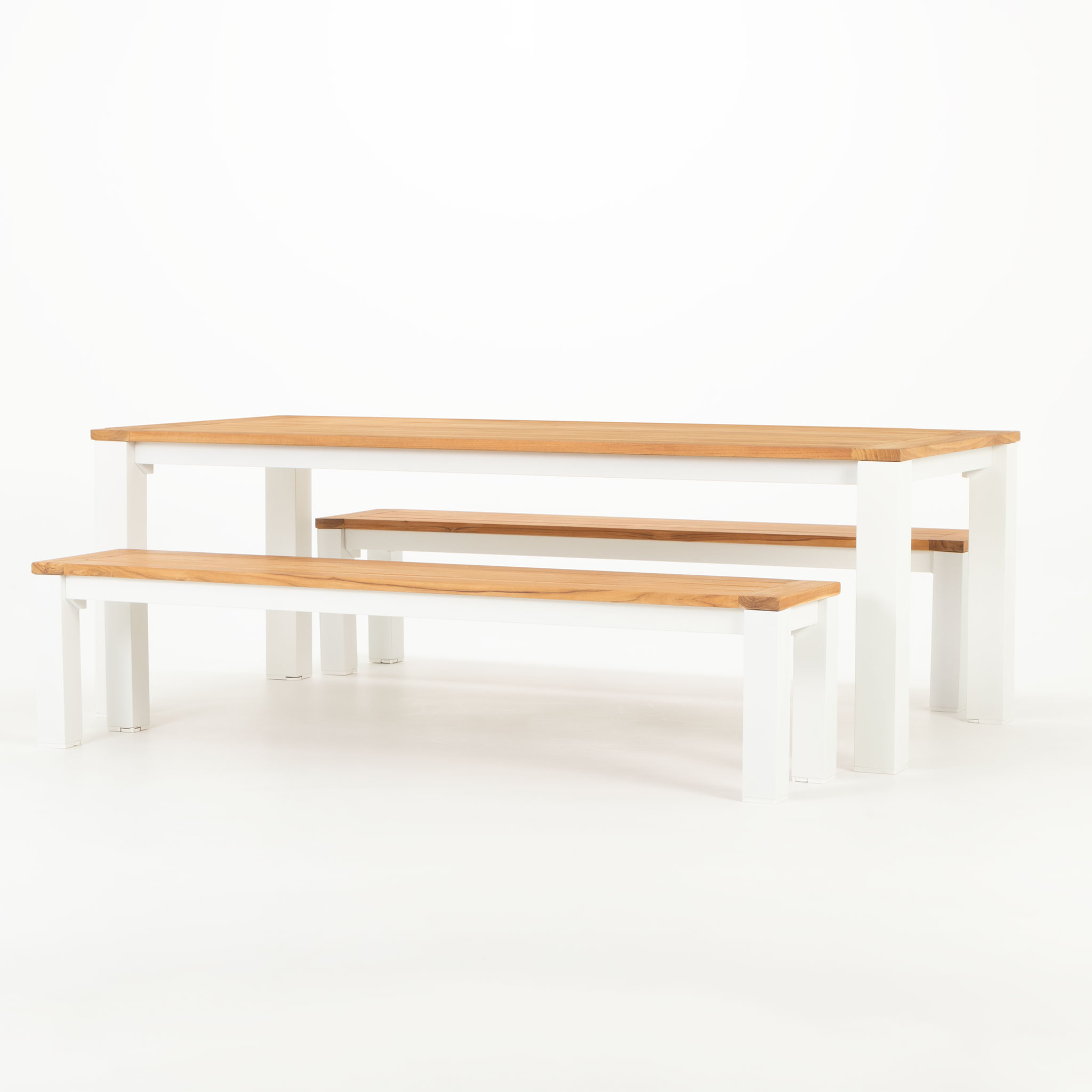 Ibiza 3 Piece Outdoor Dining Set - W220, White