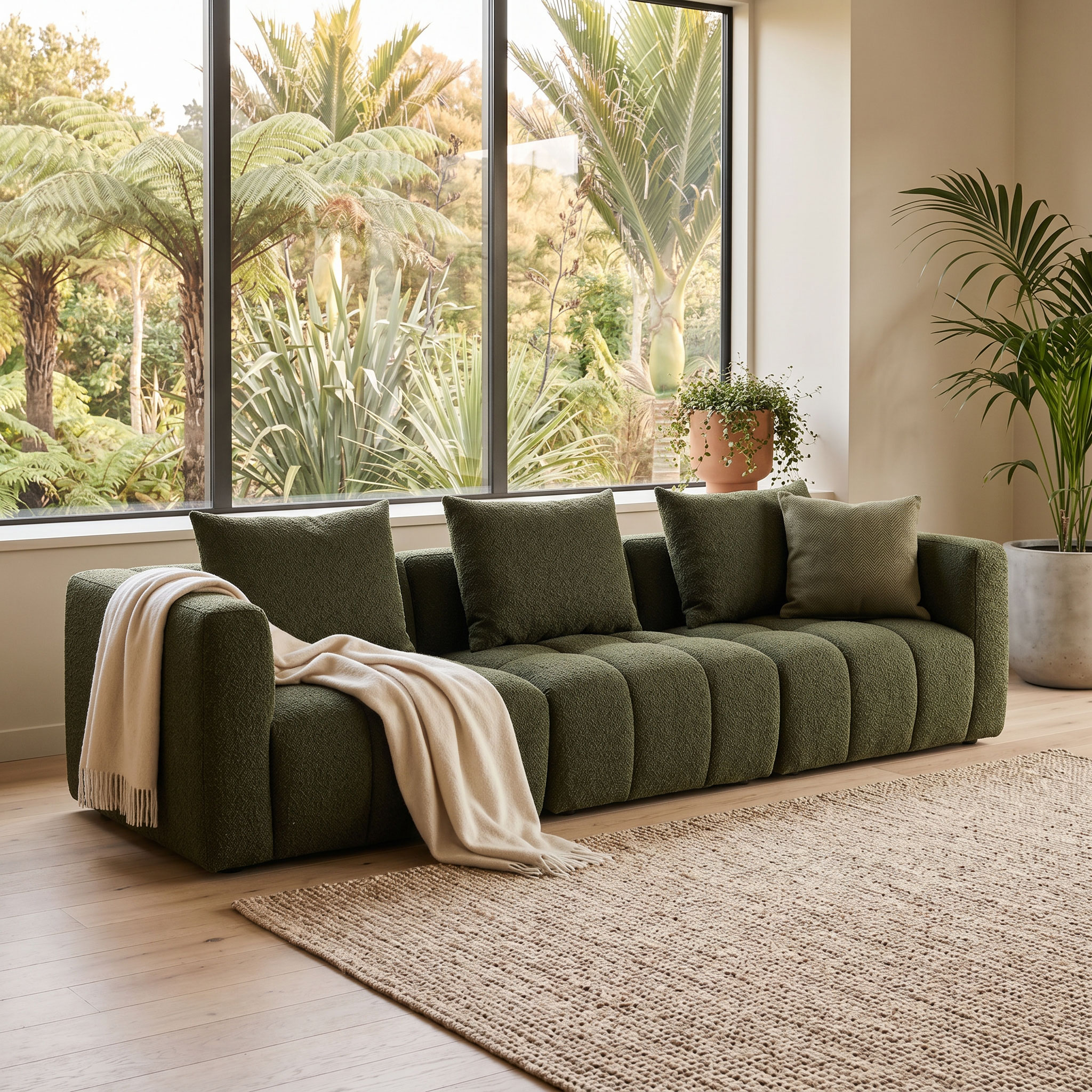 Ikon 3 Seater Modular Sofa, Green