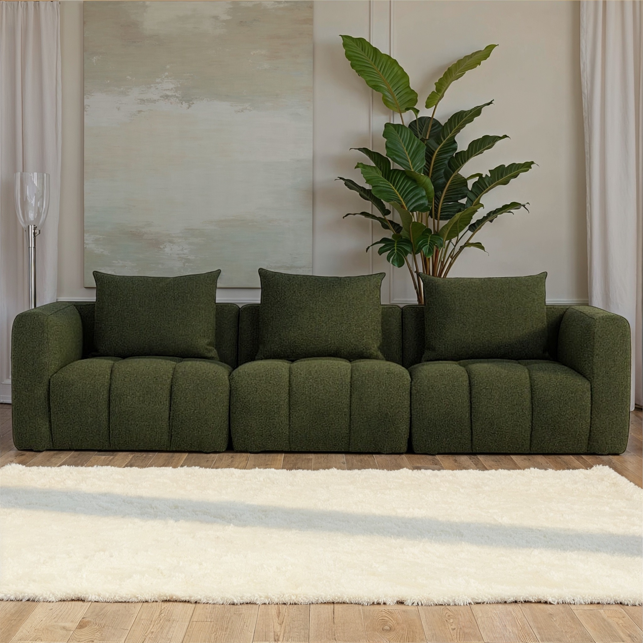 Ikon 3 Seater Modular Sofa, Green