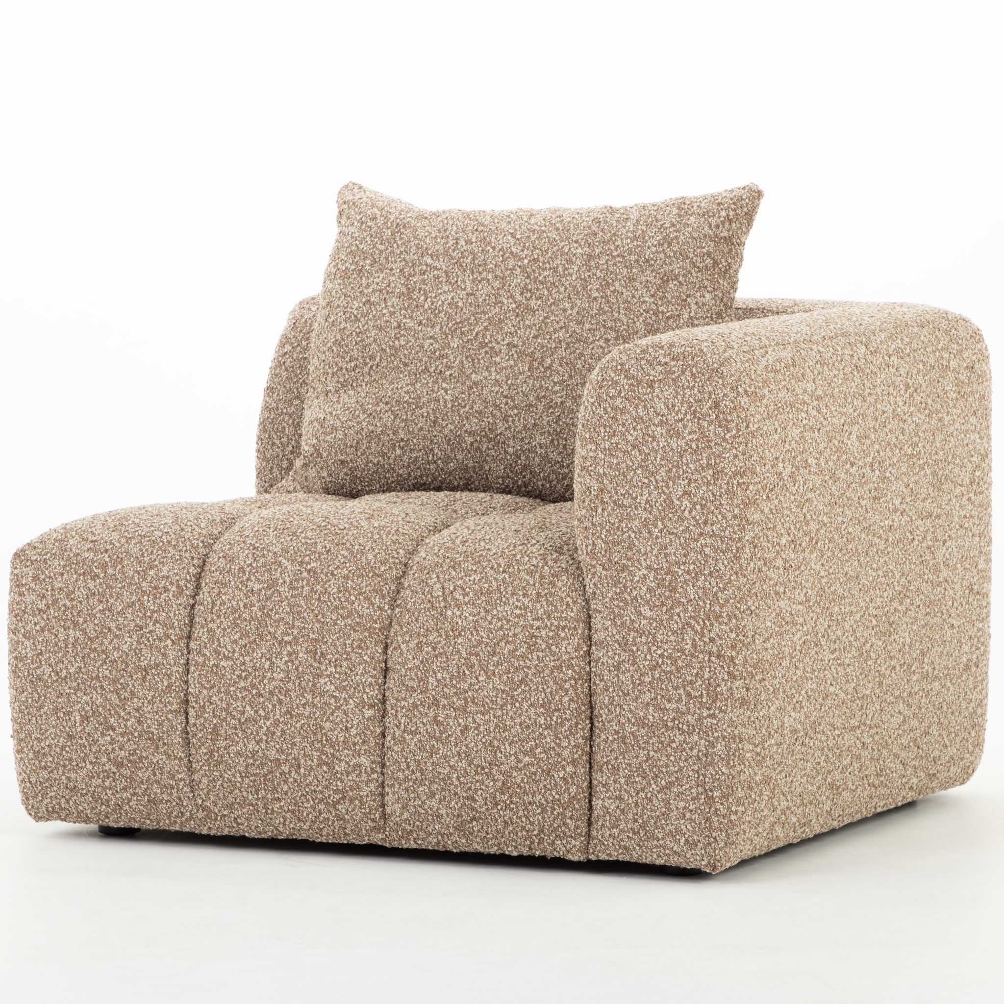 Ikon 3 Seater Modular Chaise Sofa Left Hand Facing, Brown