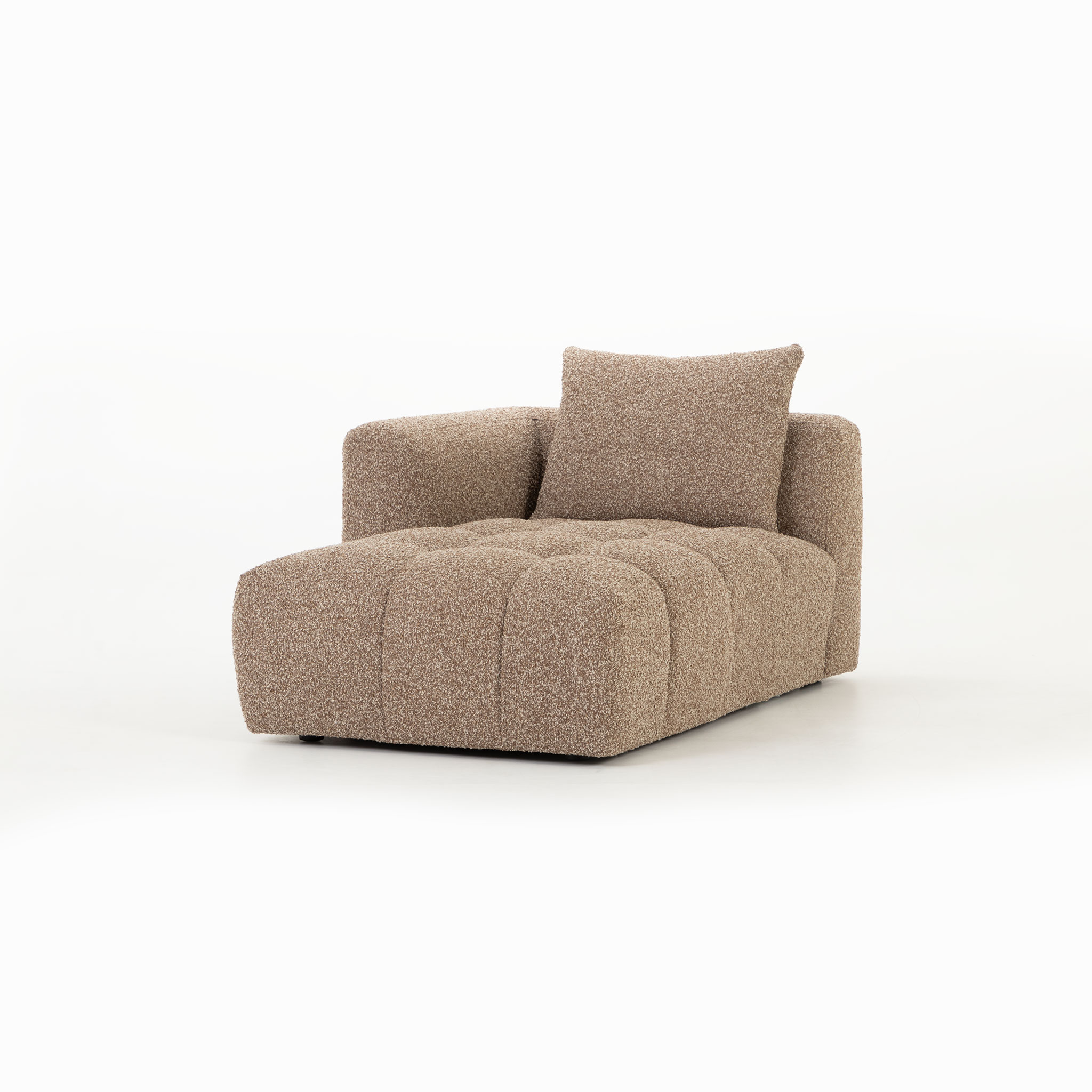 Ikon 3 Seater Modular Chaise Sofa Left Hand Facing, Brown