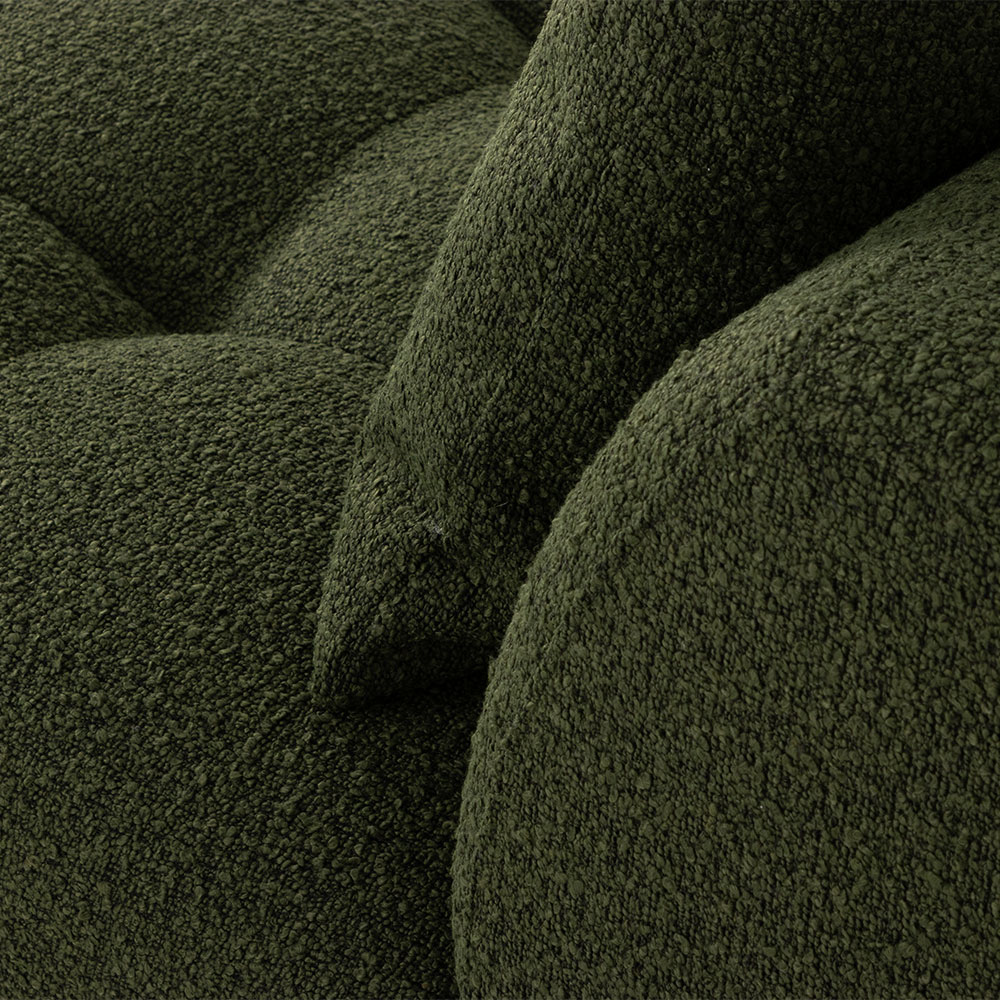 Ikon 3 Seater Modular Chaise Sofa Left Hand Facing, Green