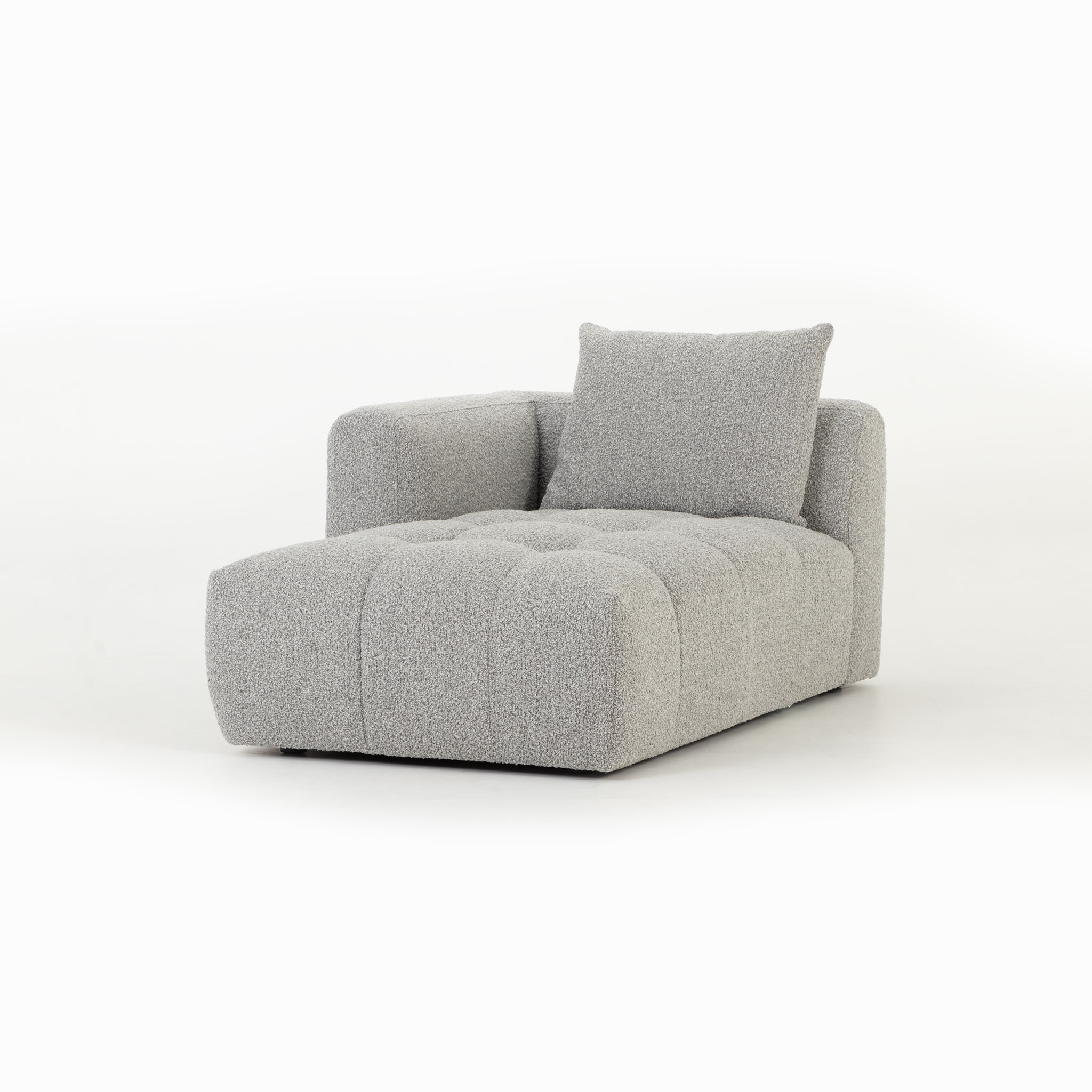 Ikon 3 Seater Modular Chaise Sofa Left Hand Facing, Grey