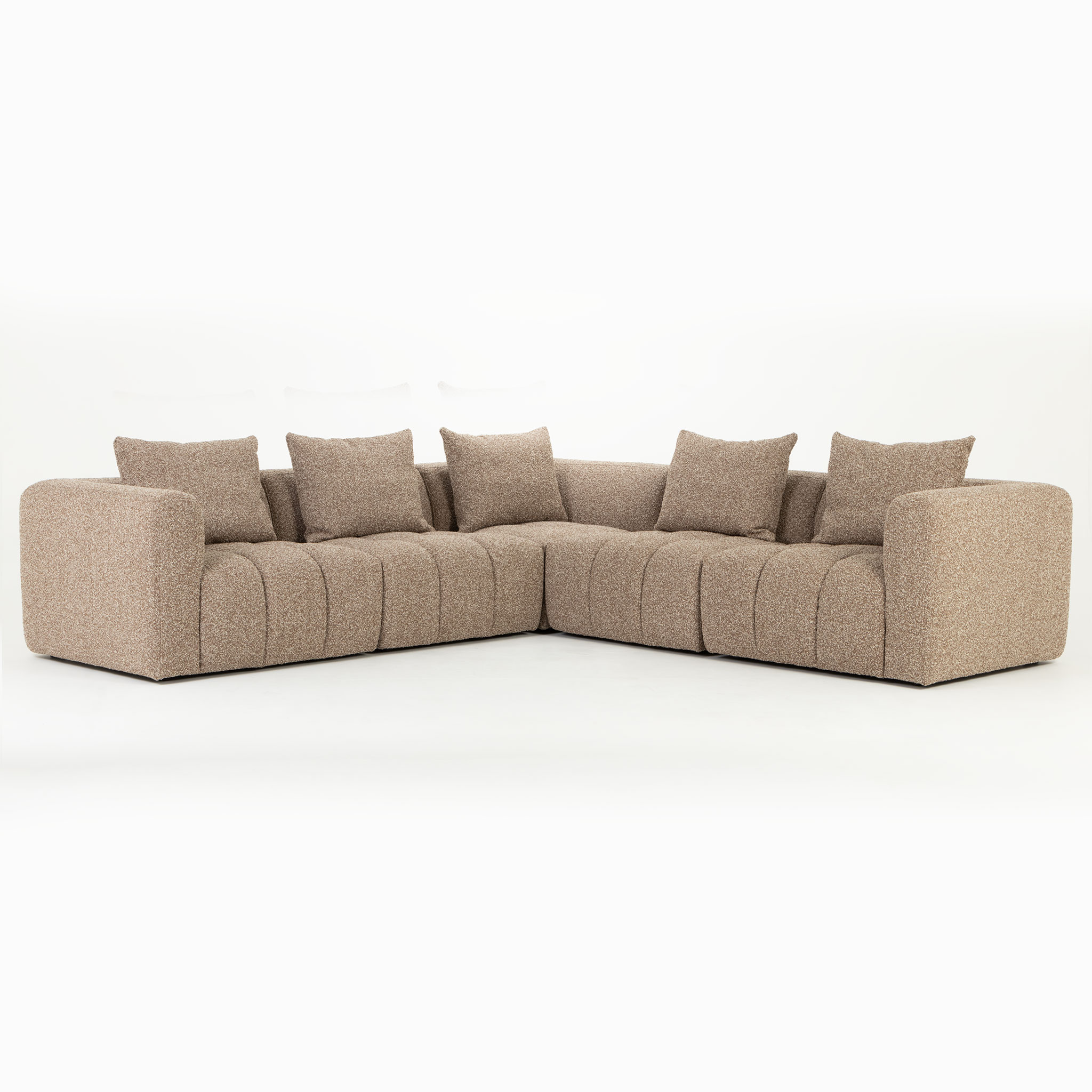 Ikon 5 Seater Corner Modular Sofa, Brown