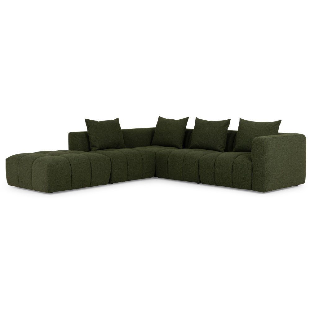 Ikon 4 Seater Corner Modular Chaise Sofa Left Hand Facing, Green