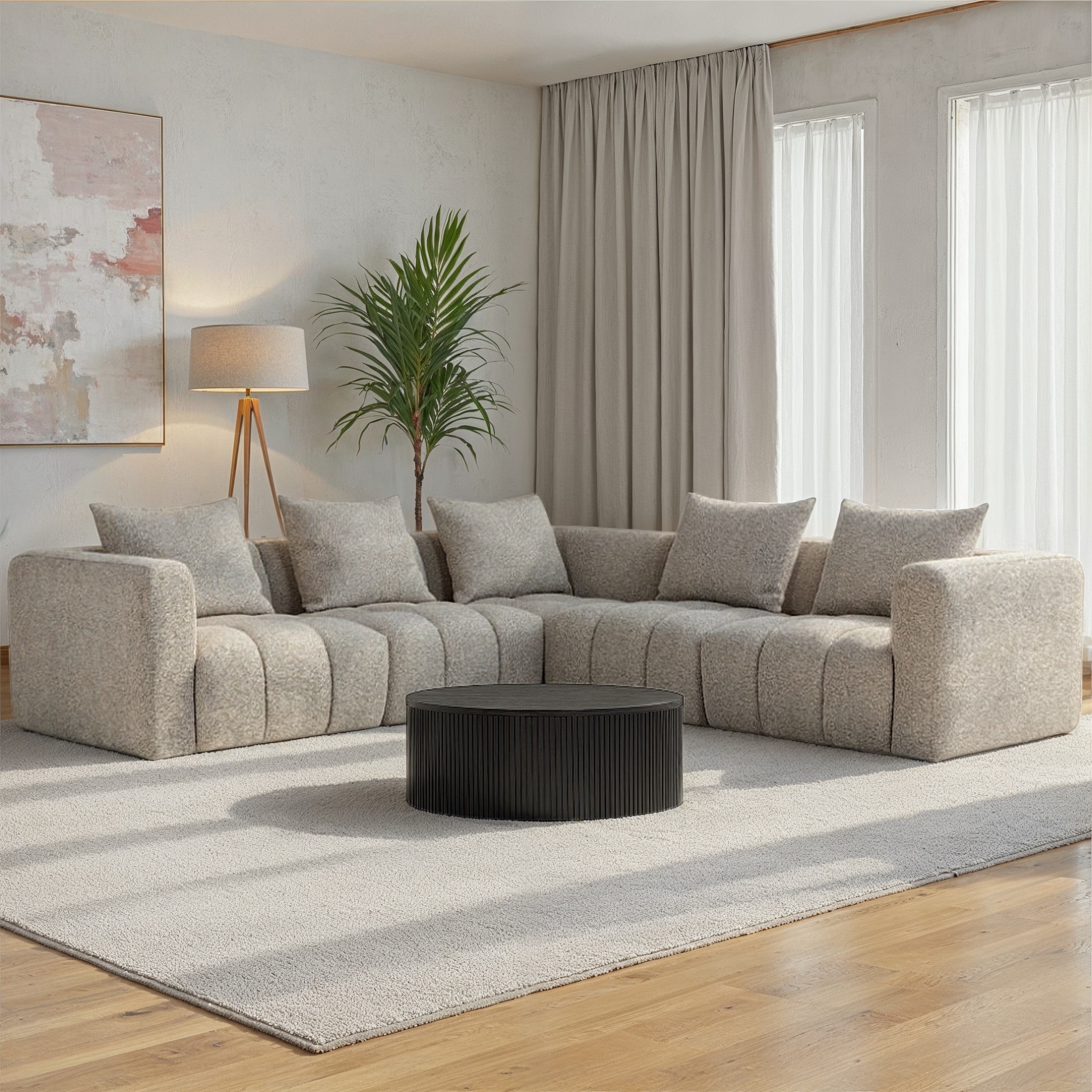 Ikon 5 Seater Corner Modular Sofa, Grey