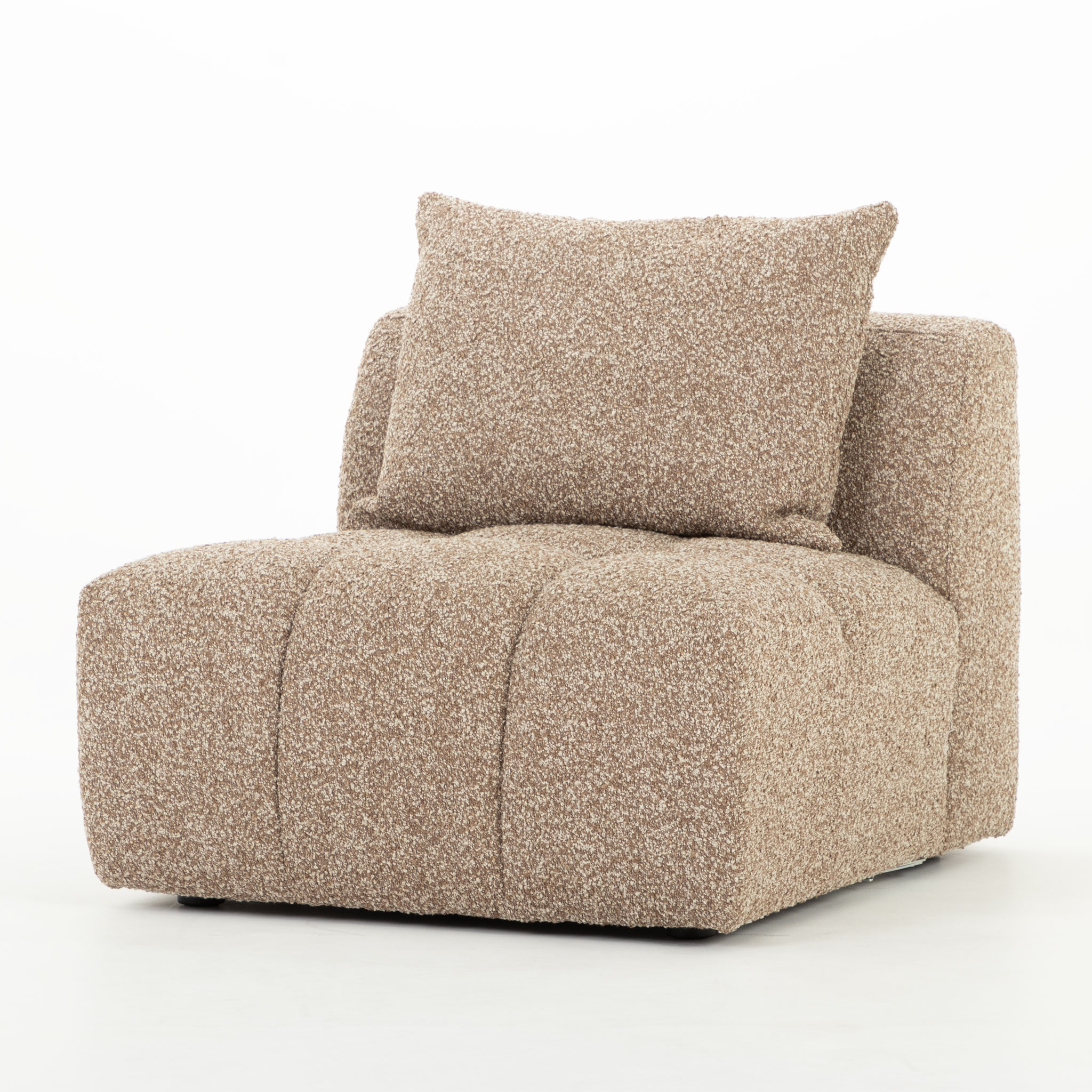 Ikon 5 Seater Corner Modular Sofa With Ottoman, Brown