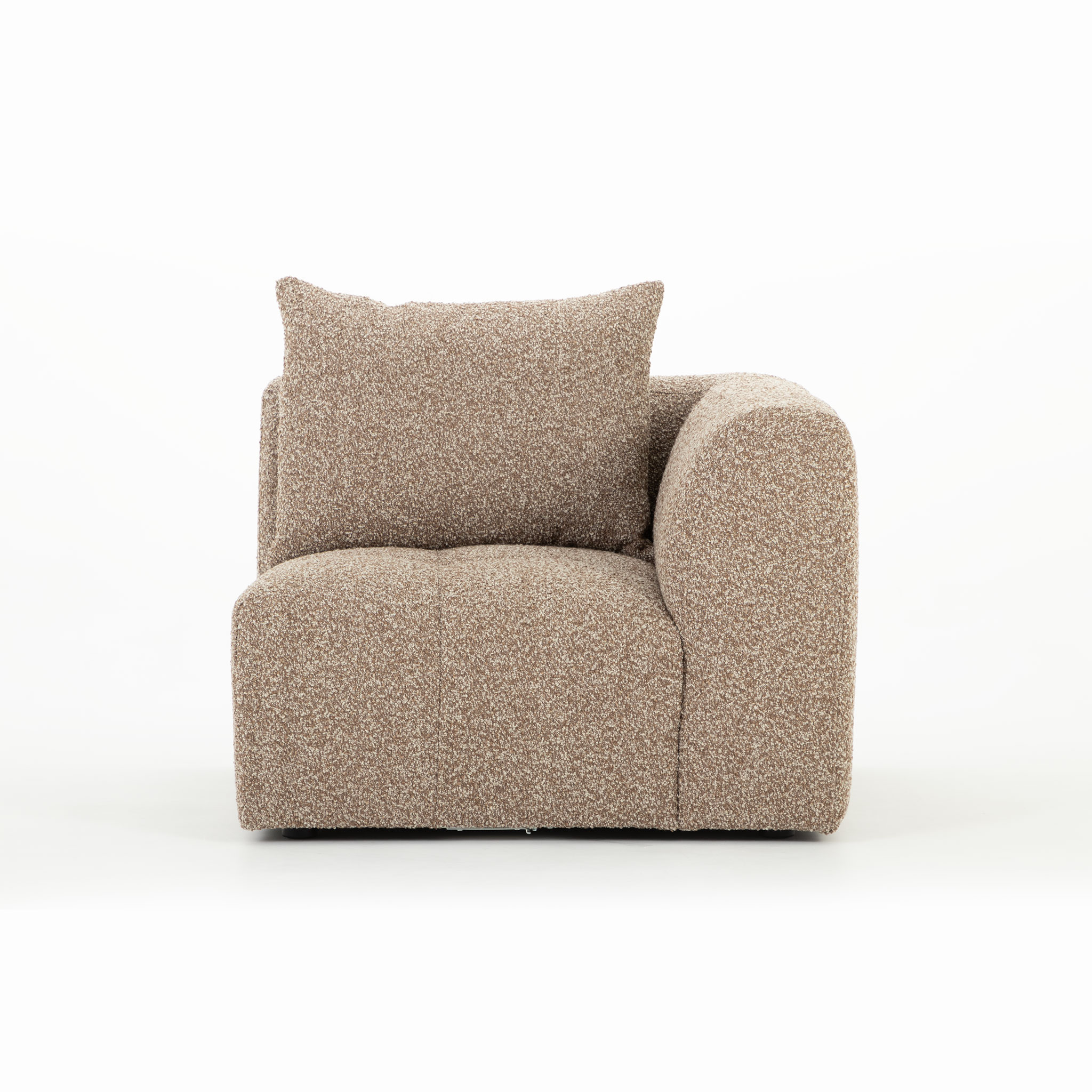 Ikon 5 Seater Corner Modular Sofa With Ottoman, Brown