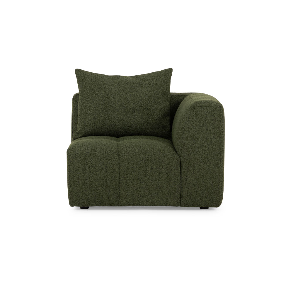 Ikon 5 Seater Corner Modular Sofa With Ottoman, Green