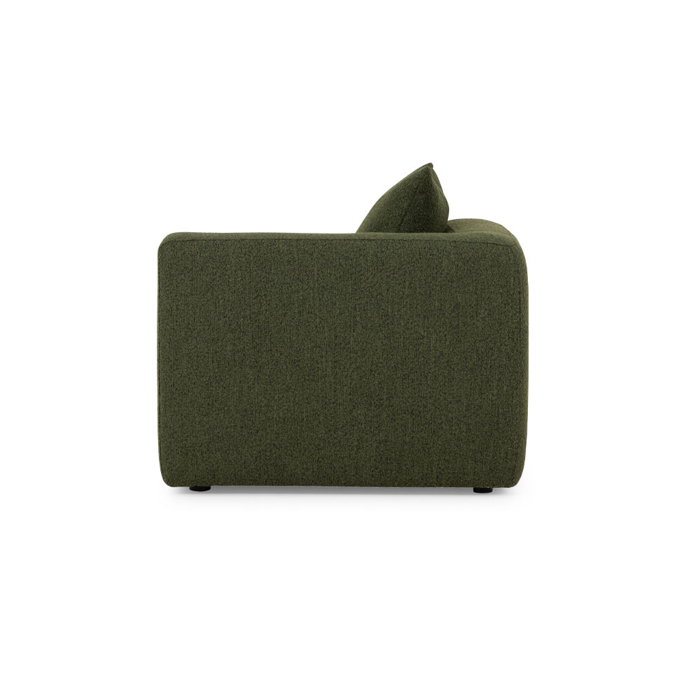 Ikon 5 Seater Corner Modular Sofa With Ottoman, Green