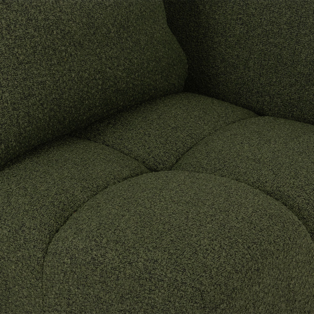 Ikon 5 Seater Corner Modular Sofa With Ottoman, Green