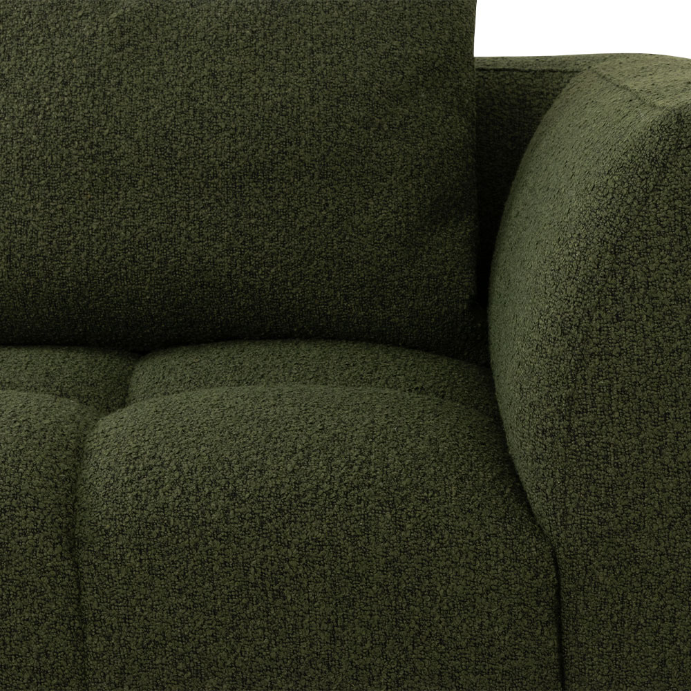 Ikon 5 Seater Corner Modular Sofa With Ottoman, Green