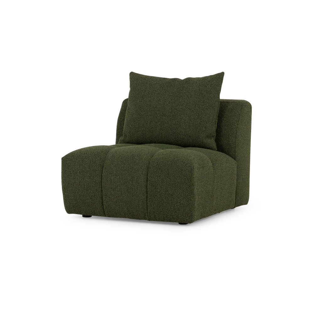 Ikon 5 Seater Corner Modular Sofa With Ottoman, Green