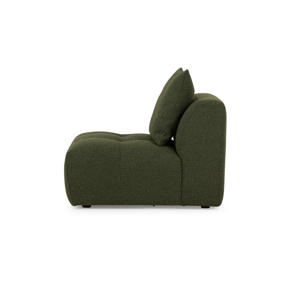 Ikon 5 Seater Corner Modular Sofa With Ottoman, Green