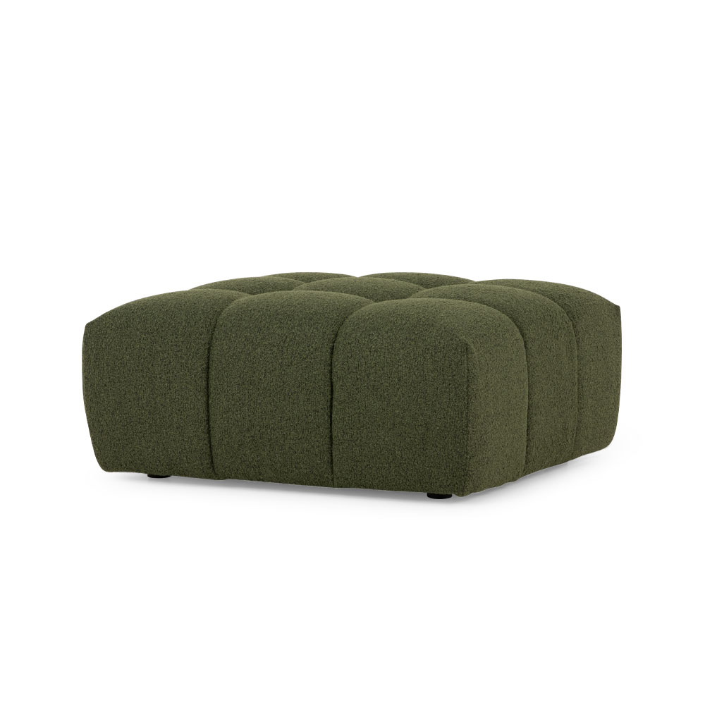 Ikon 5 Seater Corner Modular Sofa With Ottoman, Green