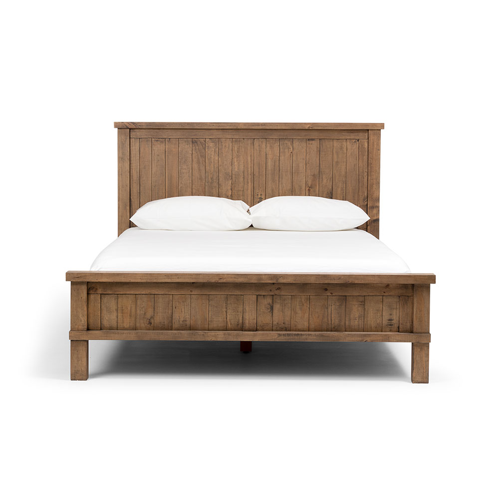 Industrial 3 Piece Bedroom Set with Queen Bed Frame