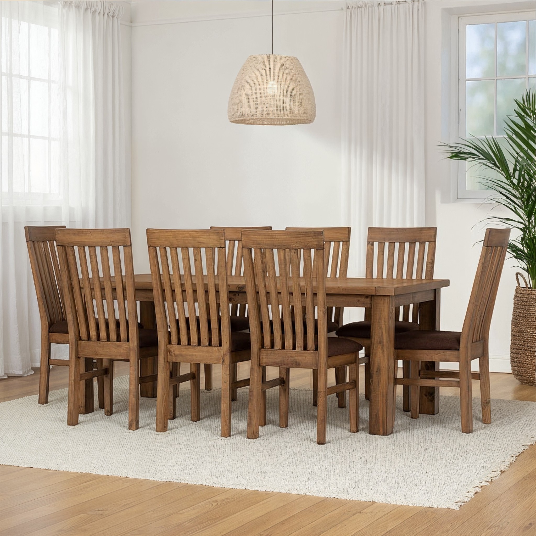 Industrial 9 Piece Dining Set - W200
