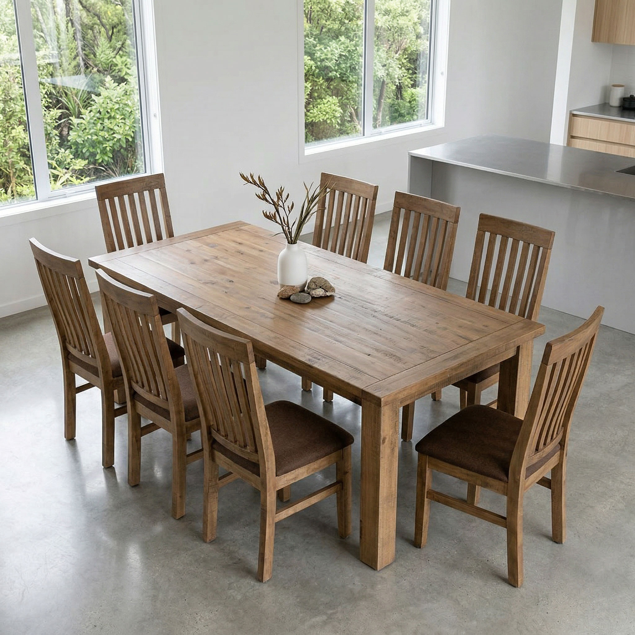 Industrial 9 Piece Dining Set - W200