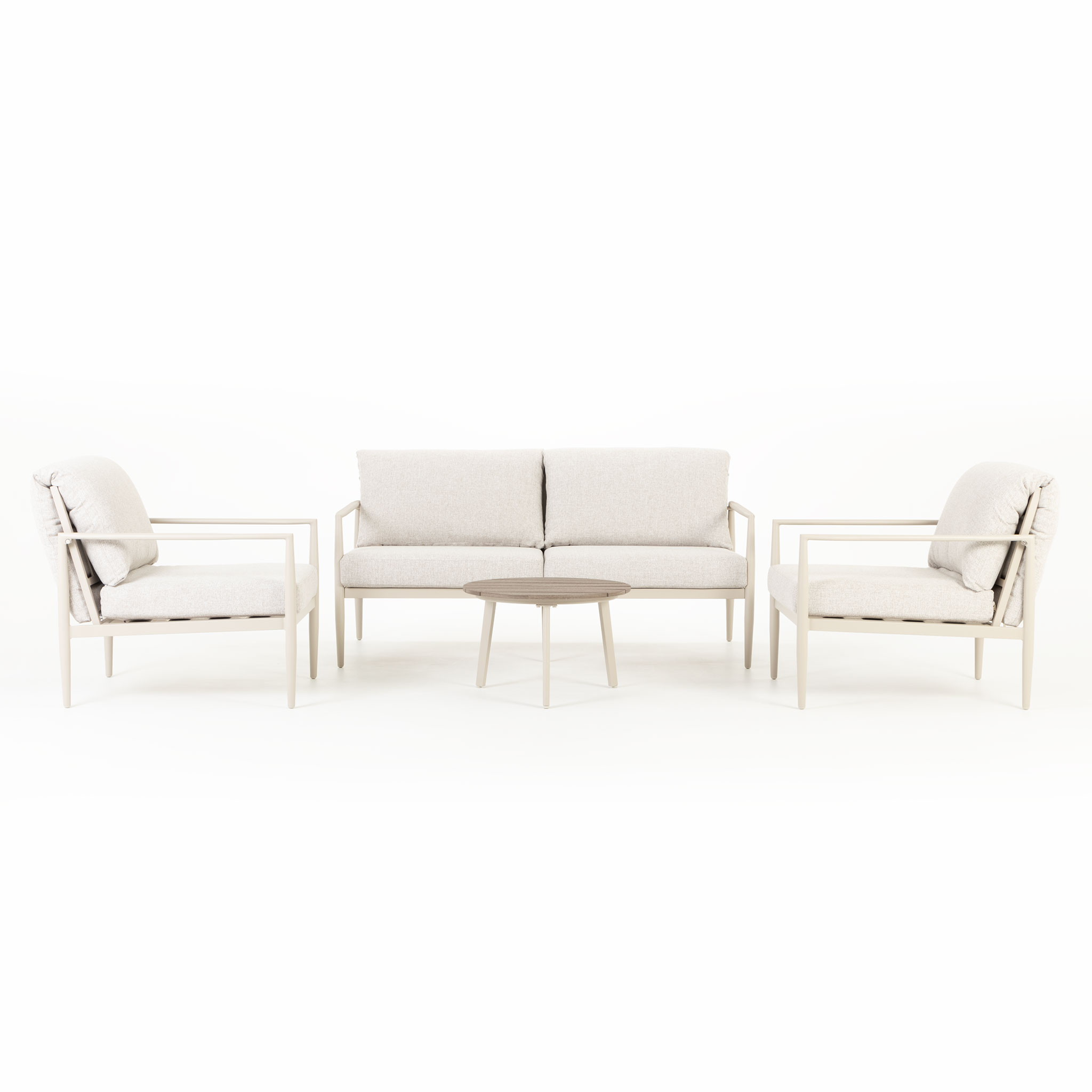 Karon 4 Piece Outdoor Lounge Set With Coffee Table, Dune