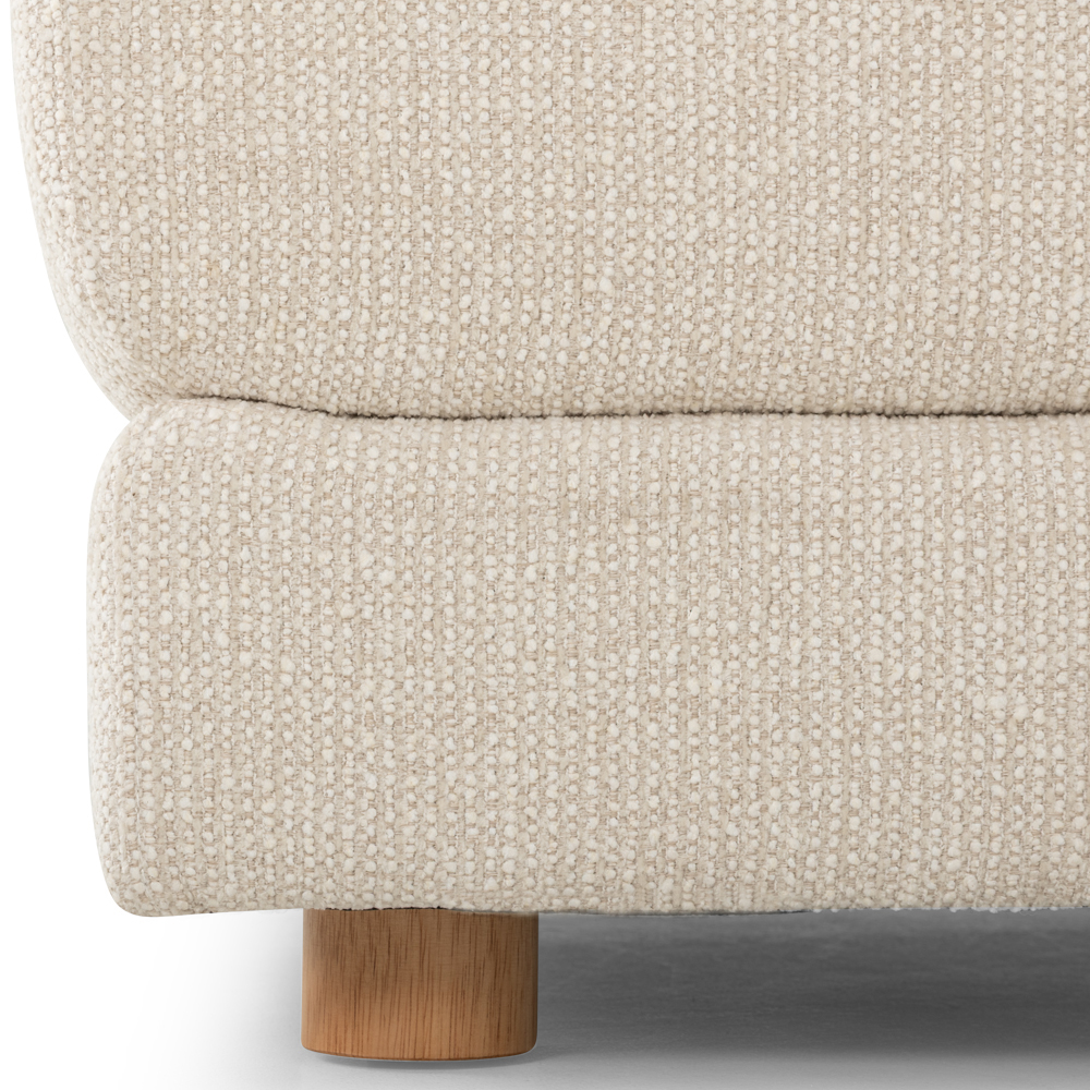 Katrina 2 Seater + Ottoman, Cream